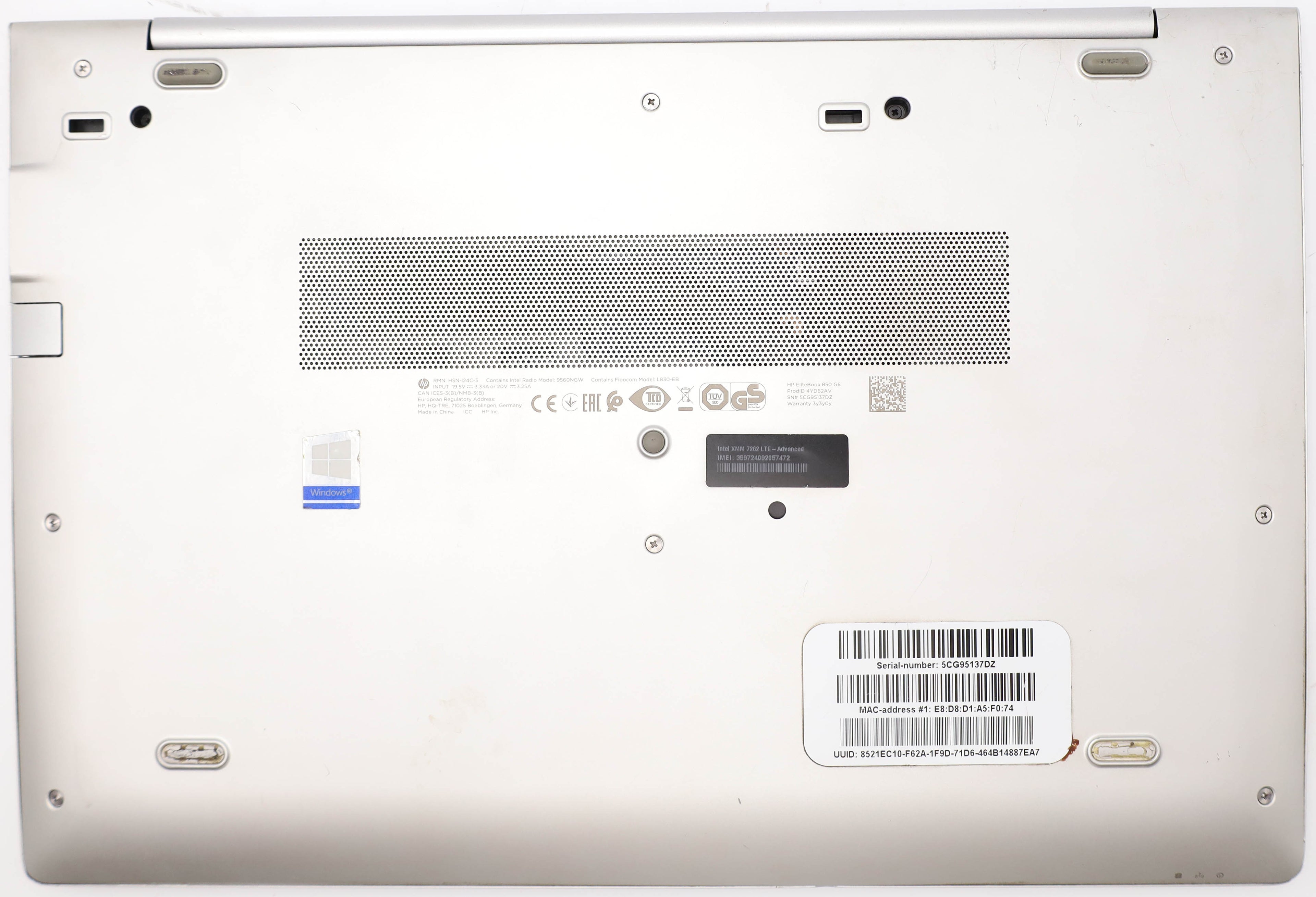 HP EliteBook 850 G5 15" i5-8365U 16GB RAM 1TB SSD Win11 Notebook Laptop DE