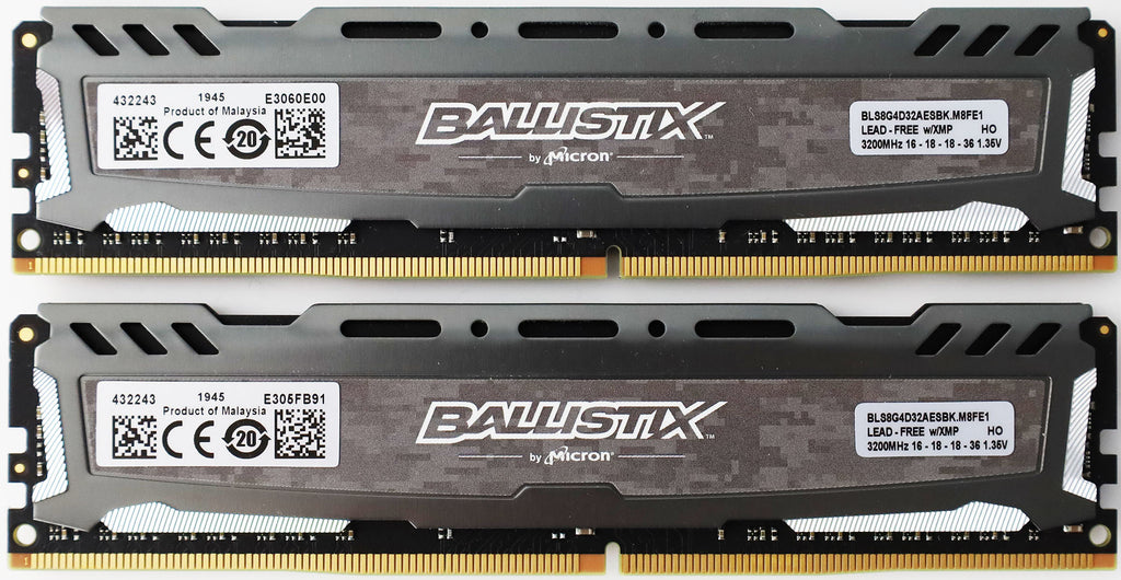 Crucial Ballistix Sport LT grau DIMM Kit 16GB RAM DDR4-3200 CL16-18-18