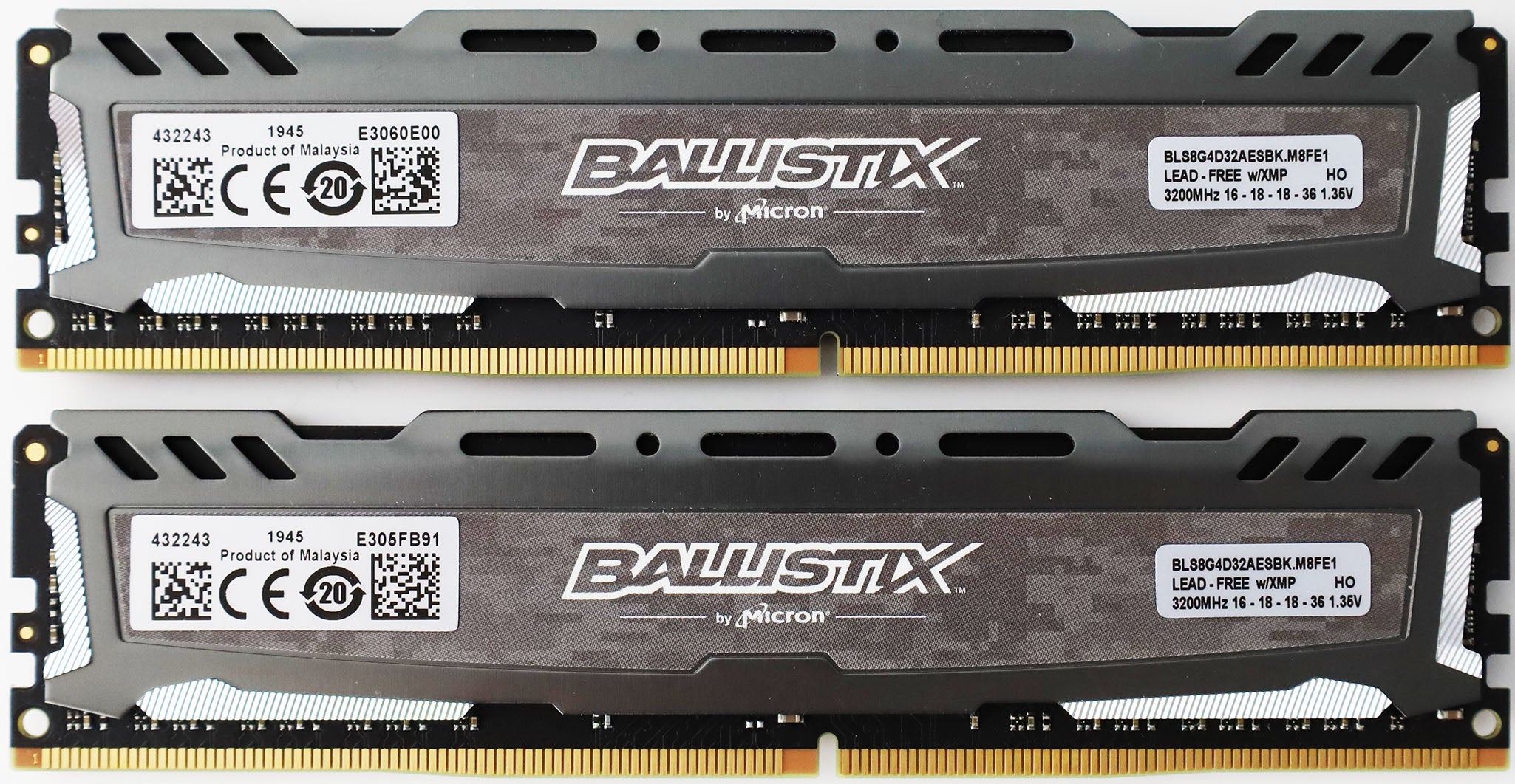 Crucial Ballistix Sport LT grau DIMM Kit 16GB RAM DDR4-3200 CL16-18-18