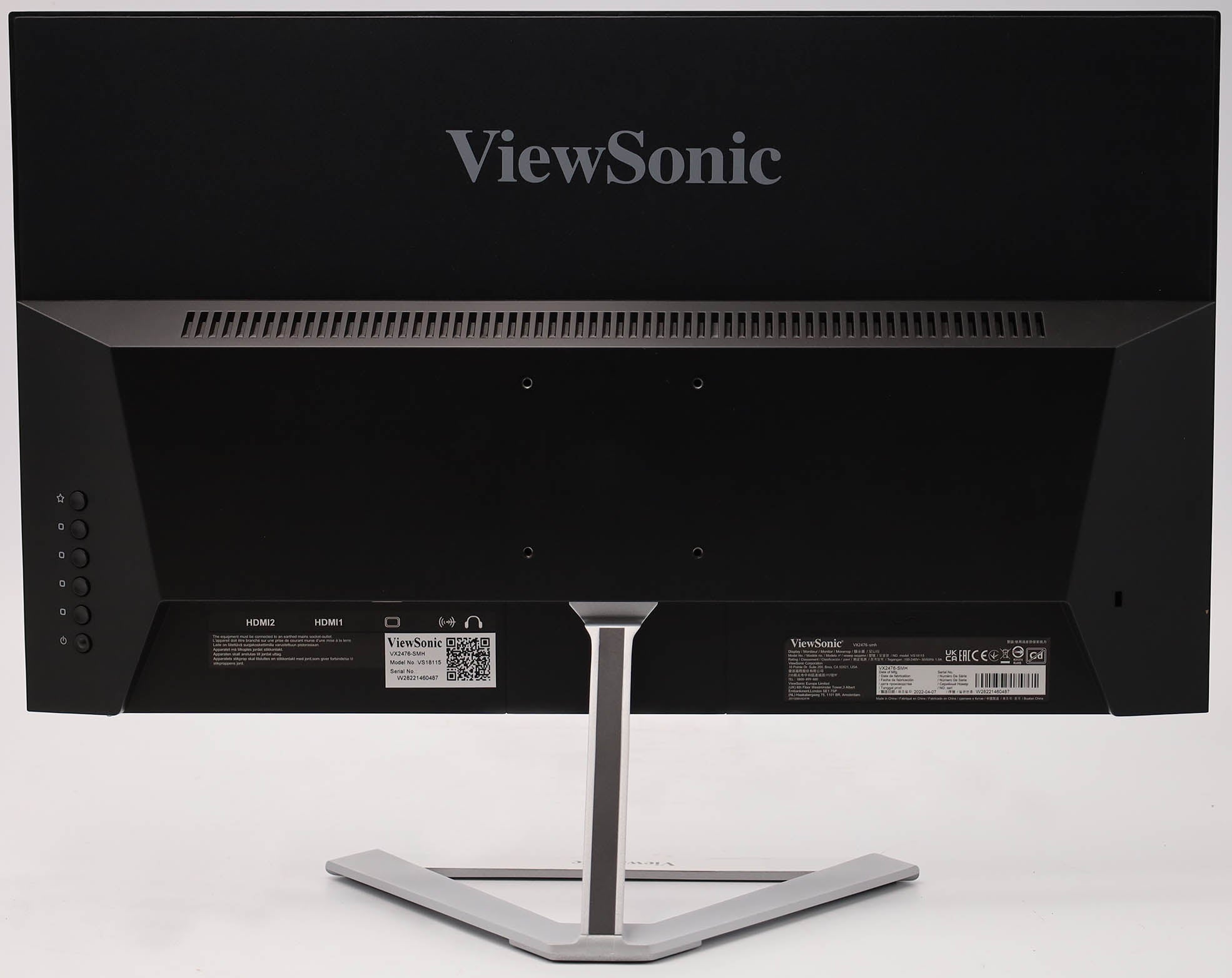 ViewSonic VX2476-SMH 24" Full HD IPS Monitor 75Hz HDMI VGA LED Lautsprecher