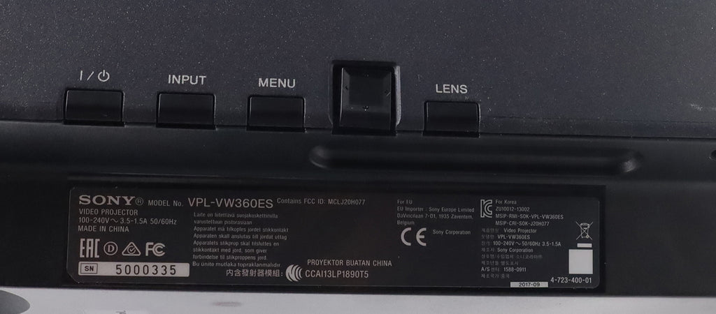 Sony VPL-VW360ES Schwarz Projektor Beamer 4K 4096x2160 HDMI HDR