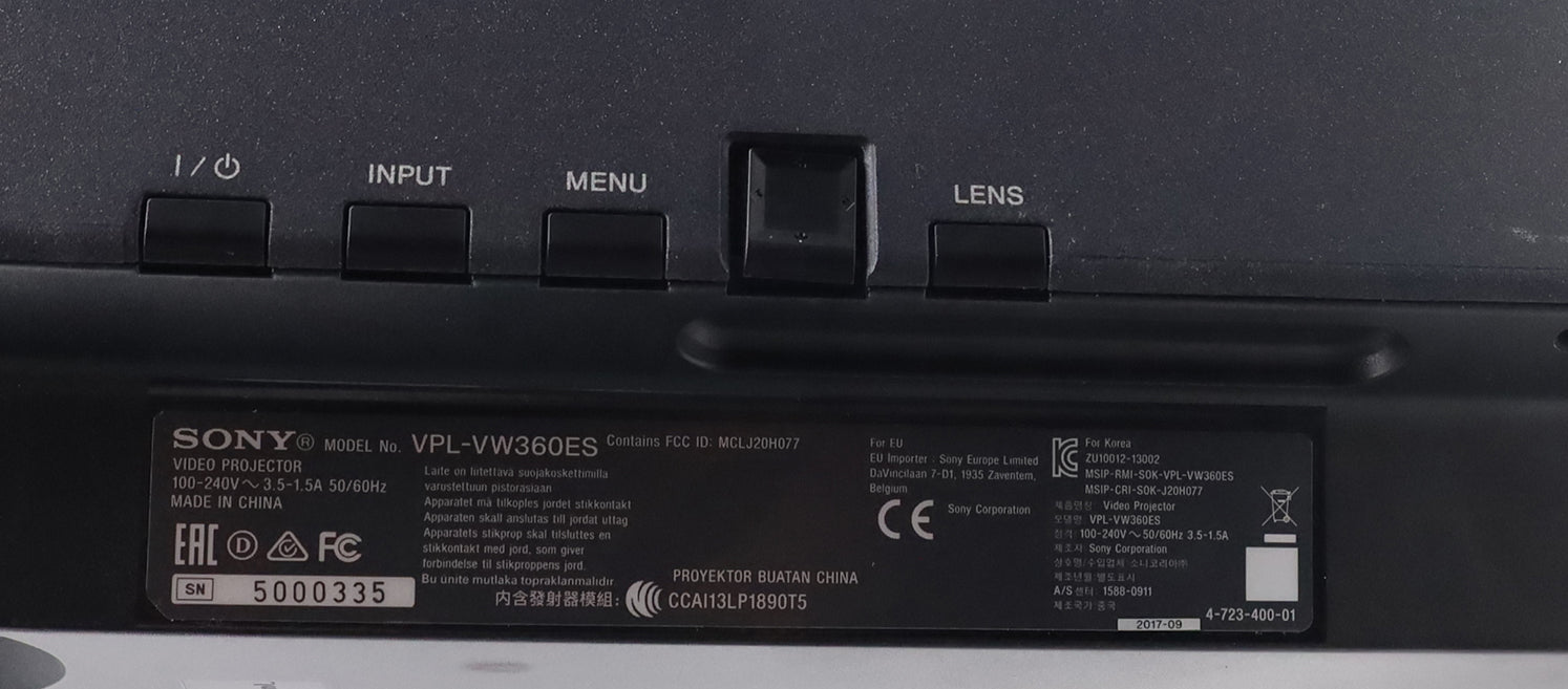 Sony VPL-VW360ES Schwarz Projektor Beamer 4K 4096x2160 HDMI HDR