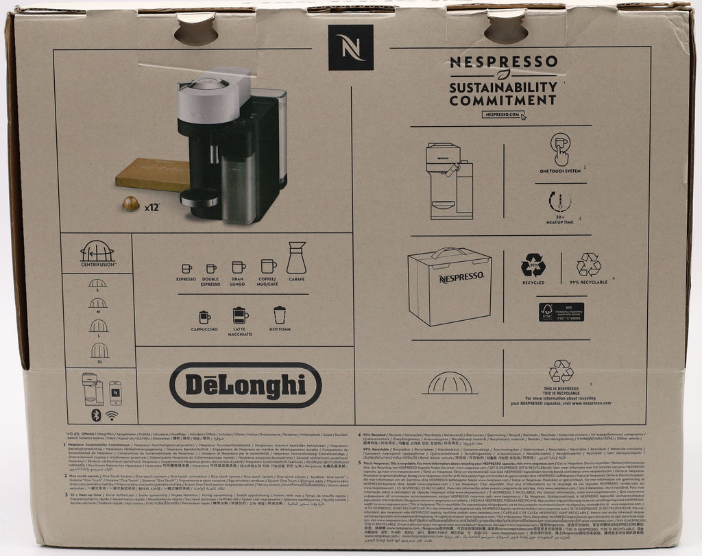 De'Longhi Nespresso Vertuo Lattissima ENV300.W, Kaffeekapselmaschine mit Automat