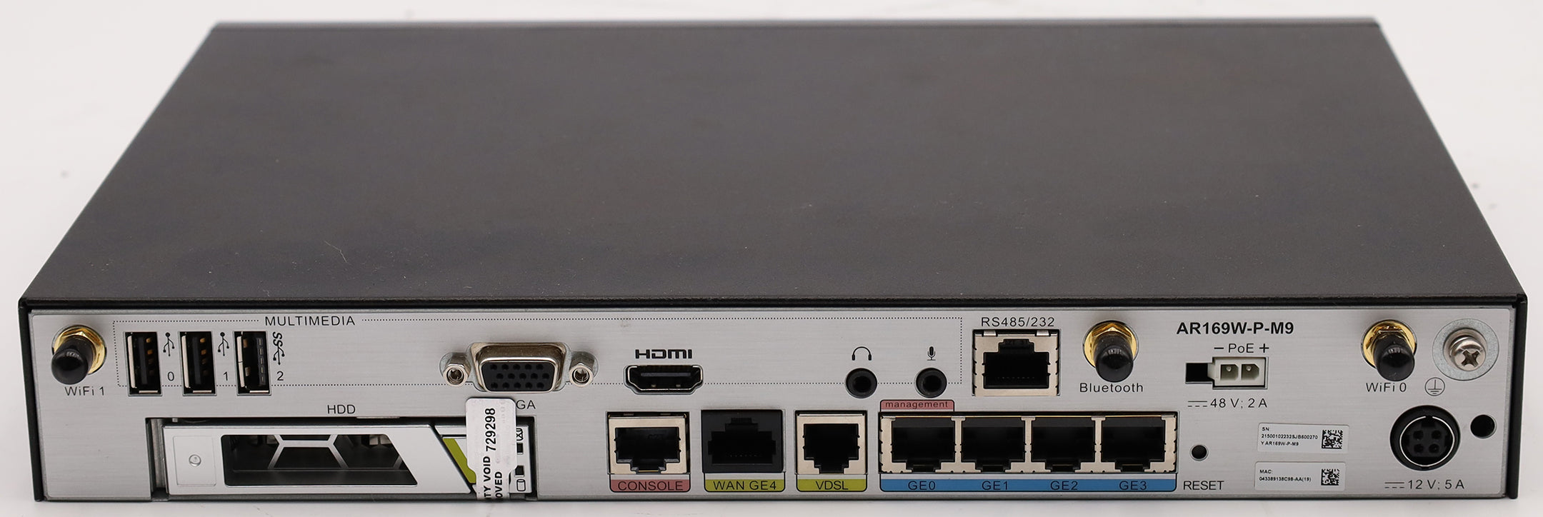 HUAWEI AR169W-P-M9 1VDSL WAN WAN 1GE WAN,4GE LAN(POE+) 1RS485 RS232 RS422 Multim