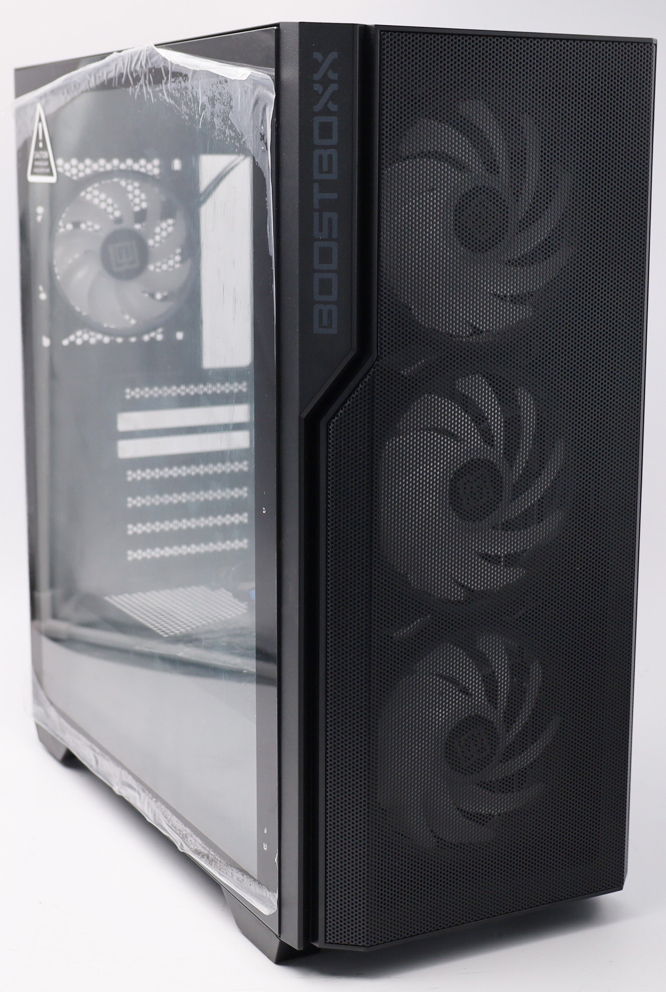BoostBoxx Hero Airflow schwarz aRGB Beleuchtung mit Steuerung Glas Seitenteil