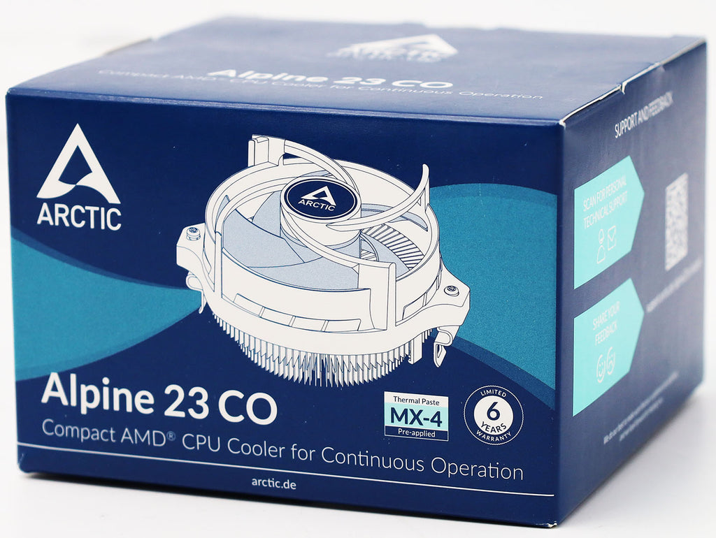 ARCTIC Alpine 23 CO Kompakter AMD CPU Kühler für AM5 und AM4 Wärmeleitpaste