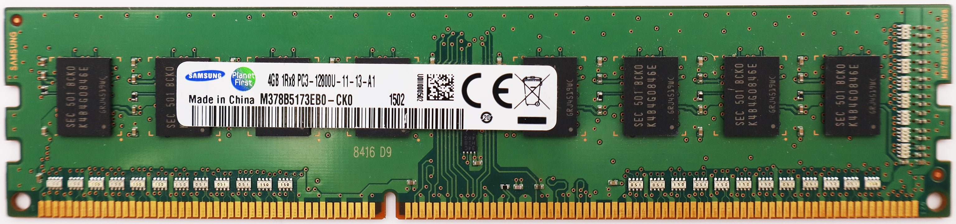 Samsung UDIMM 4GB RAM DDR3-1600 CL11-11-11 1RX8 Arbeitsspeicher