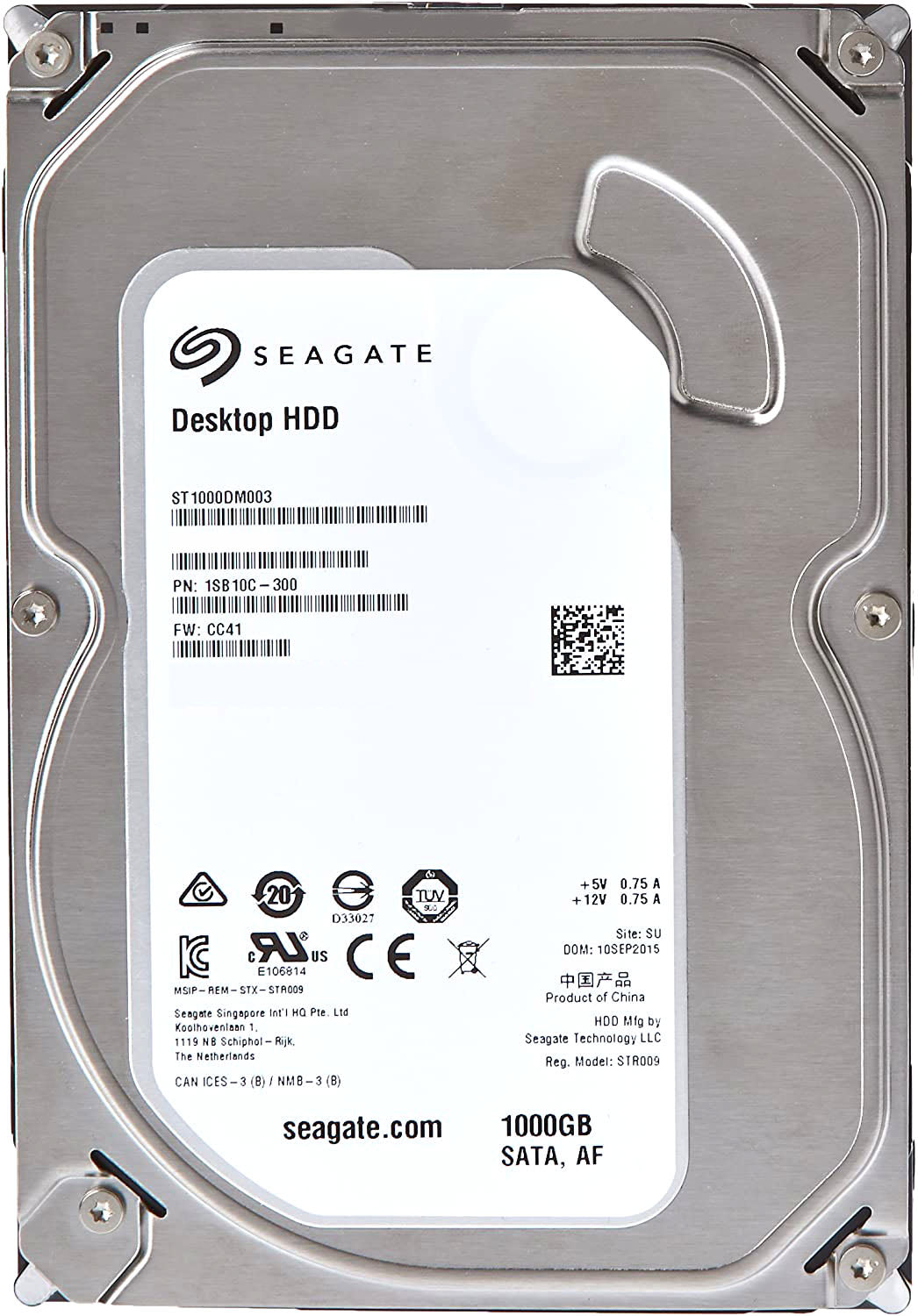 Seagate ST1000DM003  interne Festplatte (8,9 cm (3,5 Zoll), 7200rpm, 64MB Cache, SATA) - 1 TB