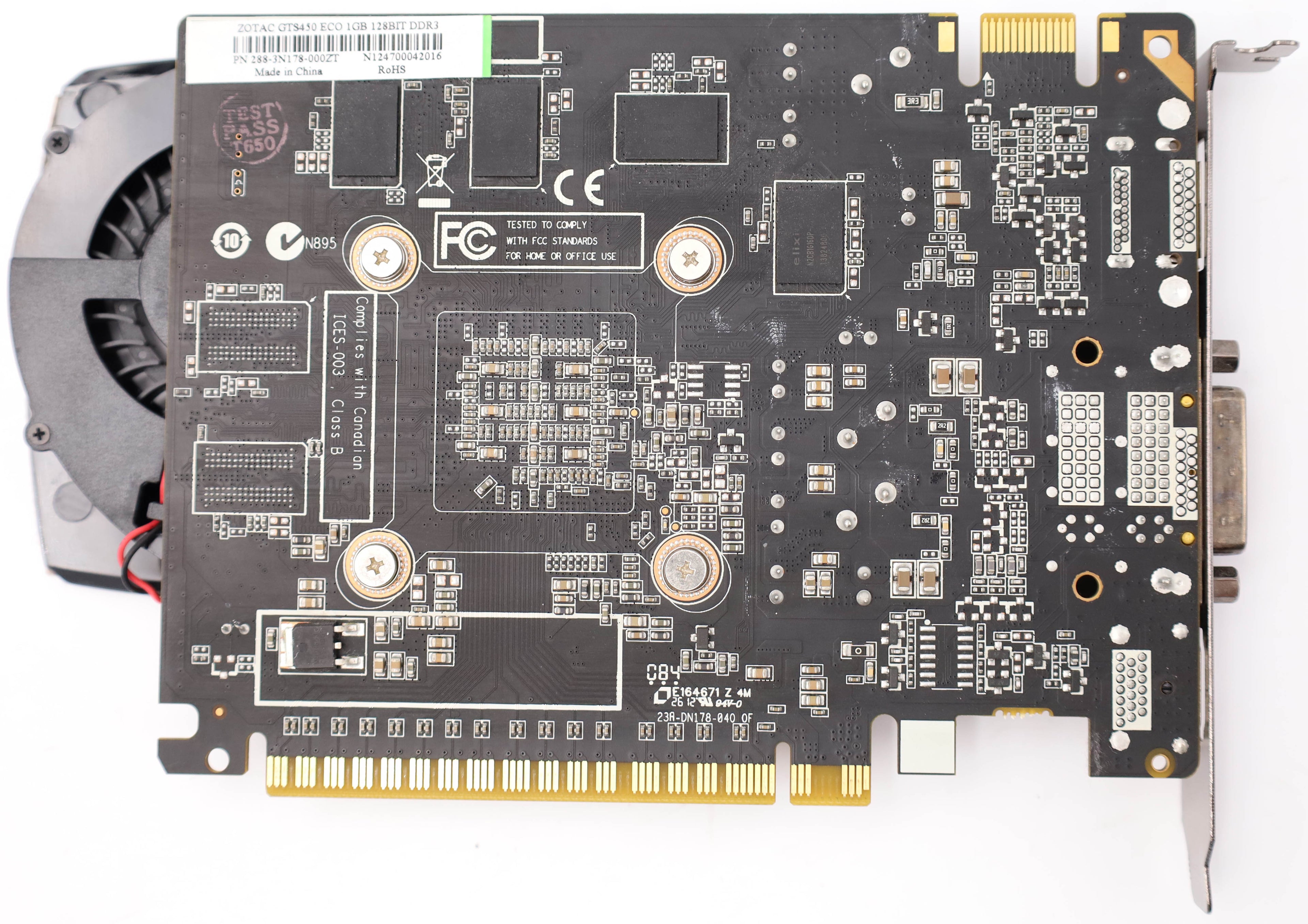 ZOTAC GeForce GTS 450 ECO 1GB DDR3 DVI HDMI DP Grafikkarte