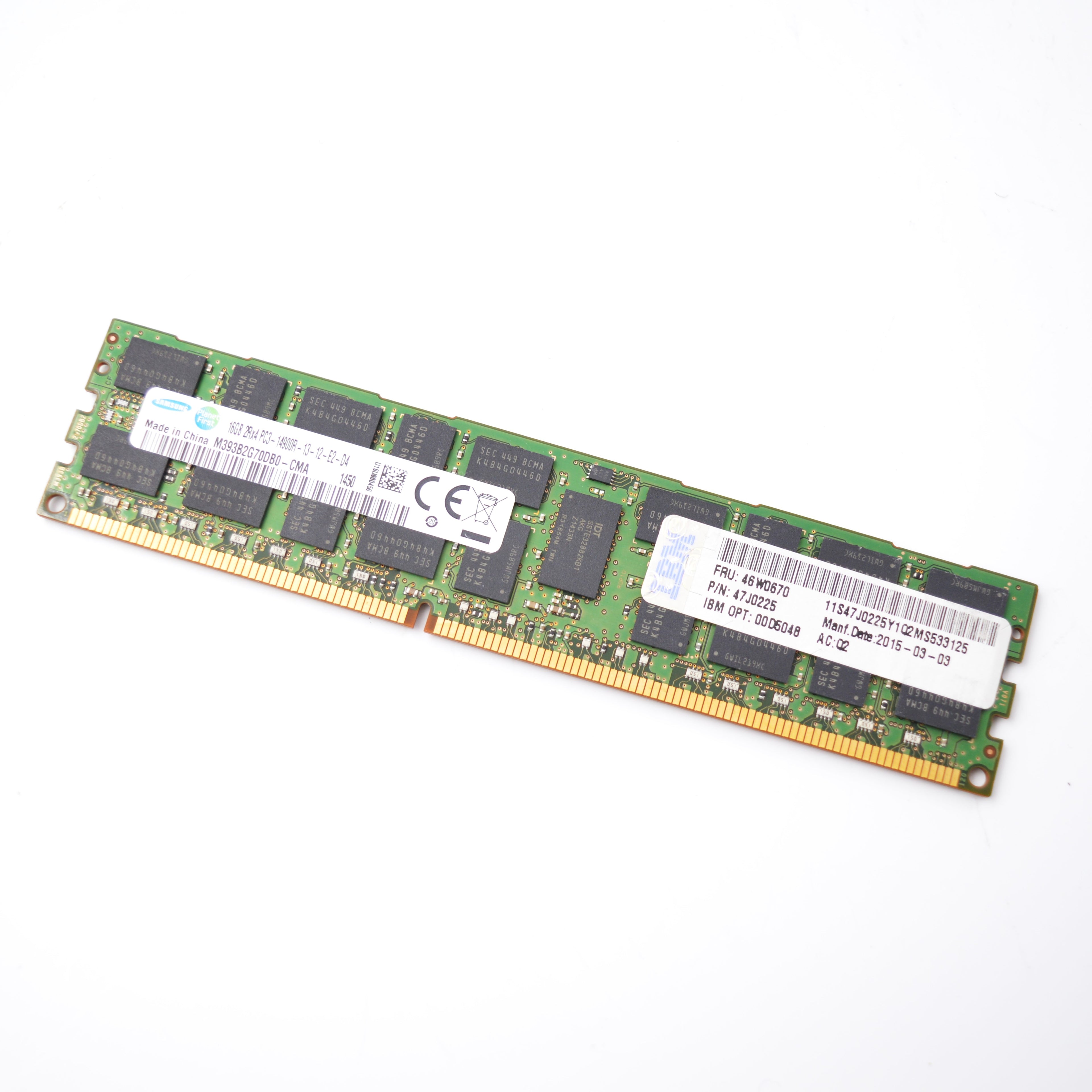 Samsung RDIMM 16GB, M393B2G70DB0-CMA, DDR3-1866, CL13-13-13, 2RX4, reg ECC