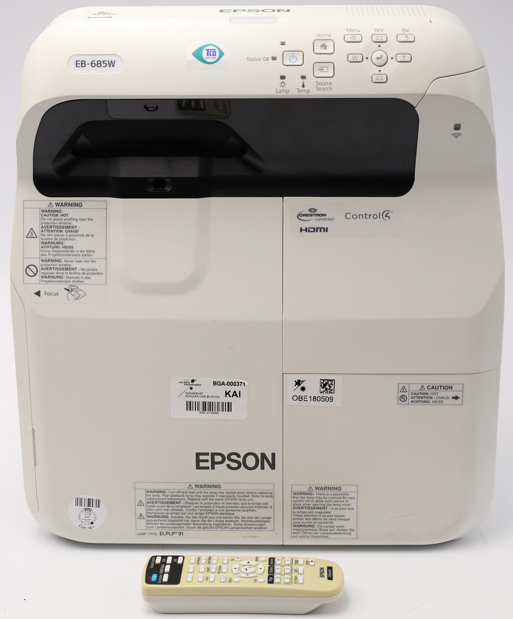 Epson EB-685W 3LCD WXGA 16:10 Ultrakurzdistanzprojektor OHNE Wandhalter