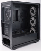BoostBoxx Hero Airflow schwarz aRGB Beleuchtung mit Steuerung Glas Seitenteil