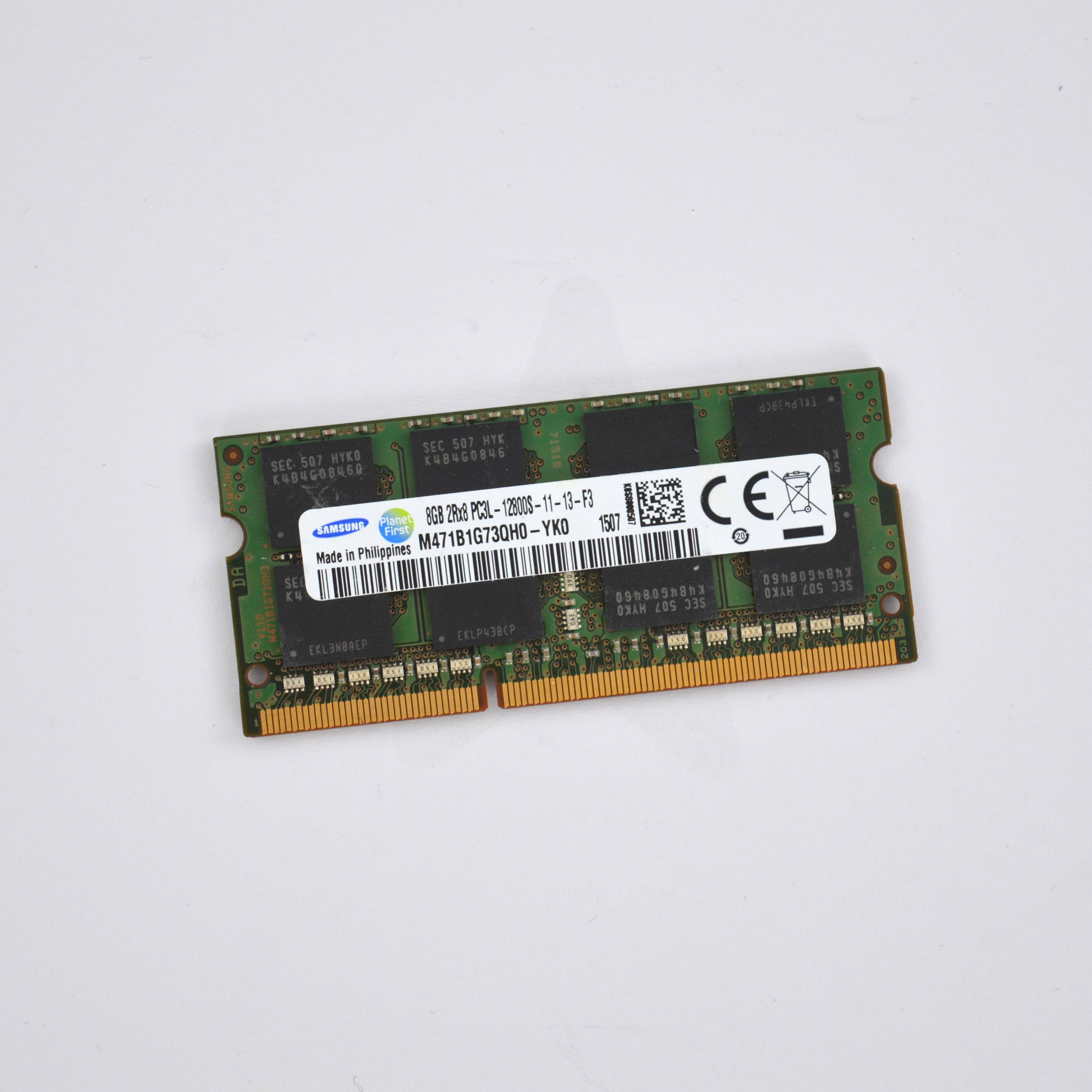 Samsung SO-DIMM 8GB DDR3L-1600, CL11-11-11 2RX8 M471B1G73QH0-YK0