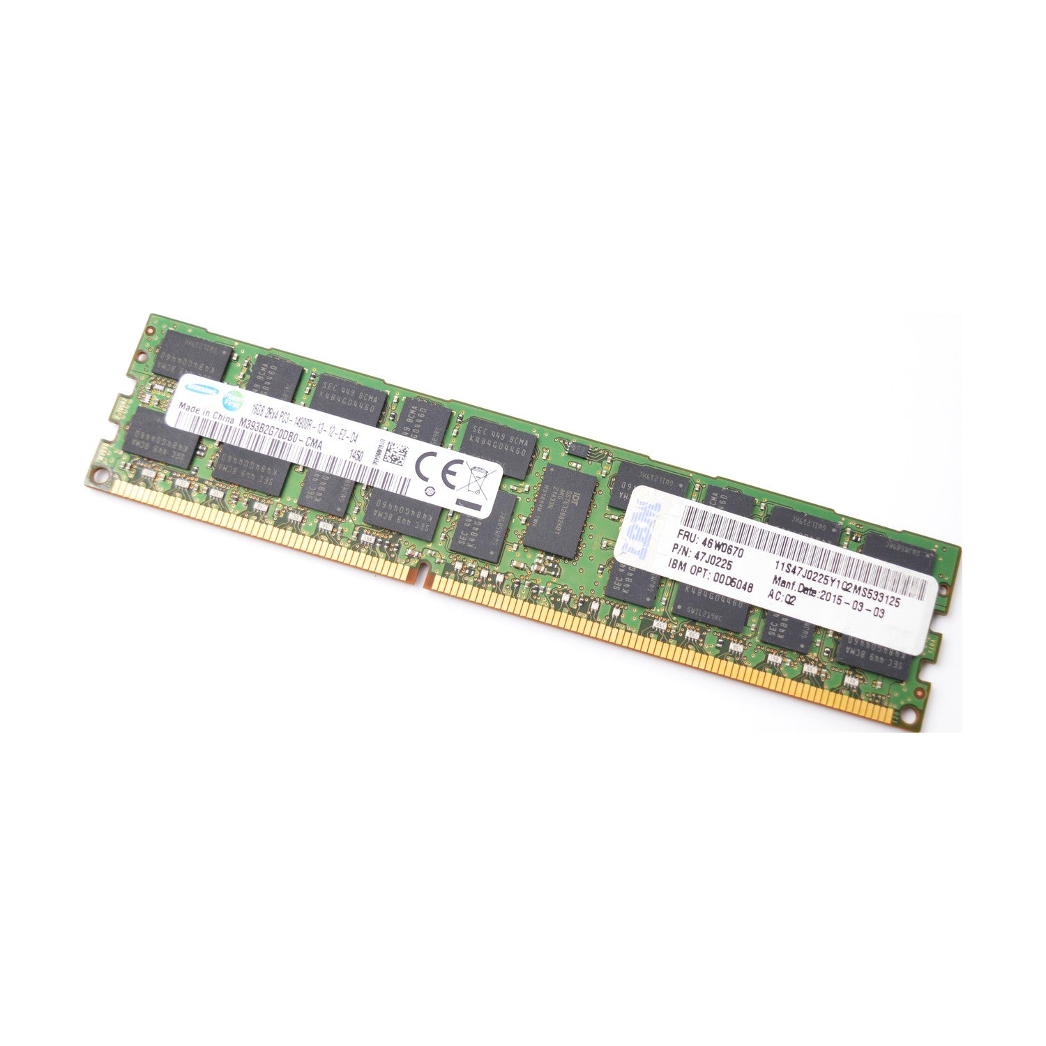 Samsung RDIMM 16GB, M393B2G70DB0-CMA, DDR3-1866, CL13-13-13, 2RX4, reg ECC