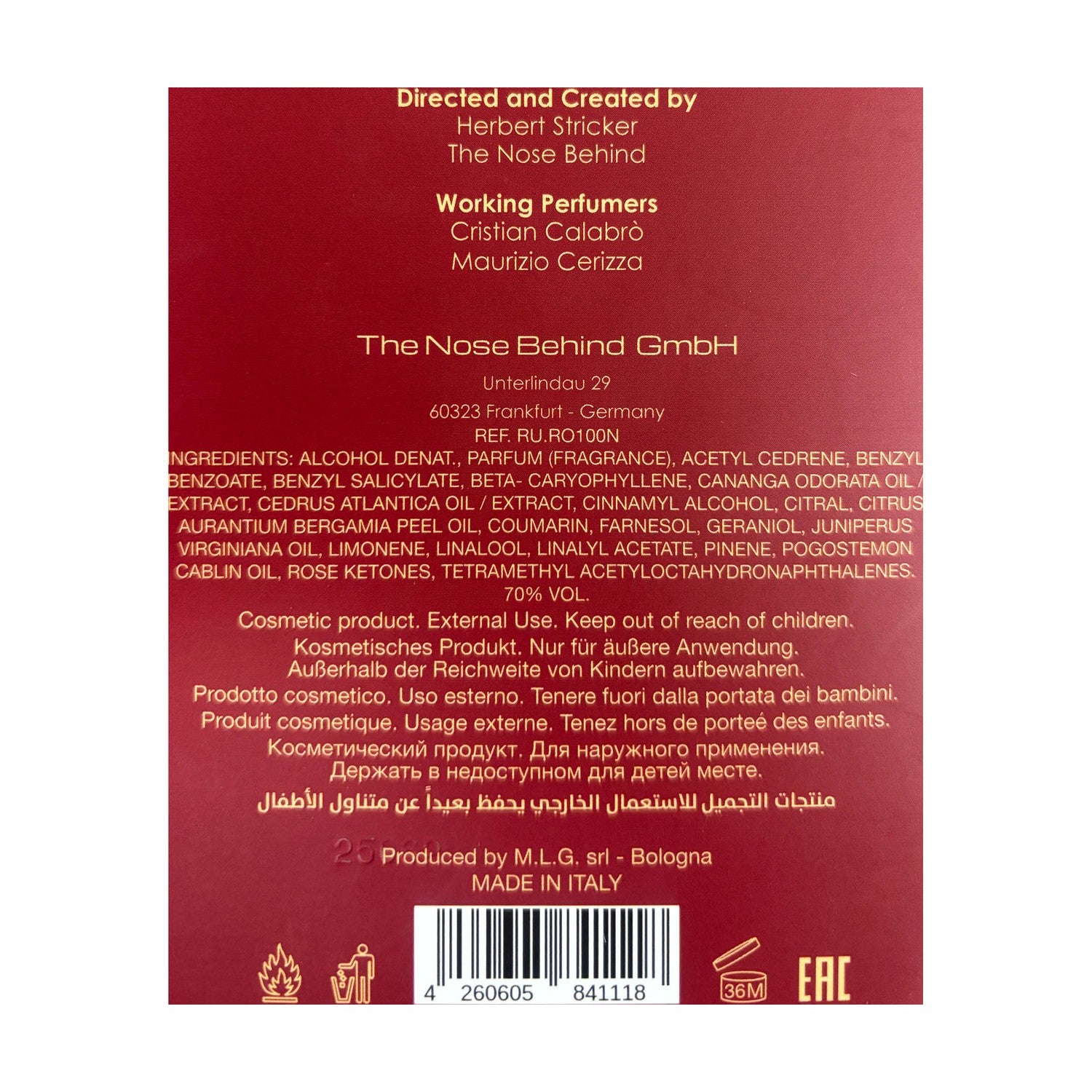 Roberto Ugolini 17 Rosso Extrait de Parfum 100ml Duft Fragrance