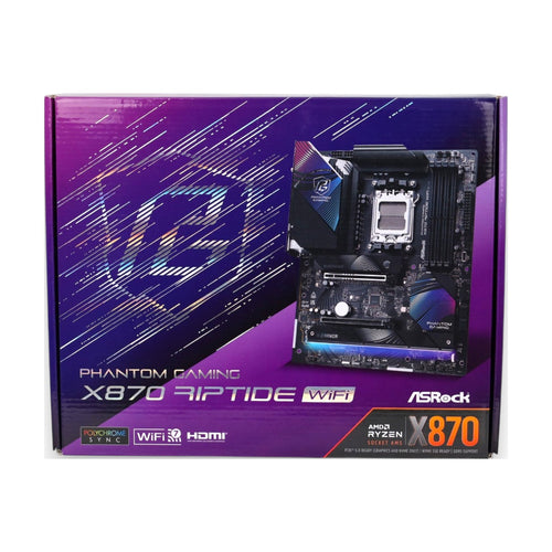 ASRock X870 Riptide WiFi AM5 ATX DDR5 PCIe 5.0 USB4 Mainboard Ryzen 9000