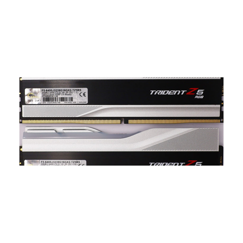 G.Skill Trident Z5 2x16GB RAM RGB silber UDIMM 32GB Kit DDR5-6400 CL32-39-39-102