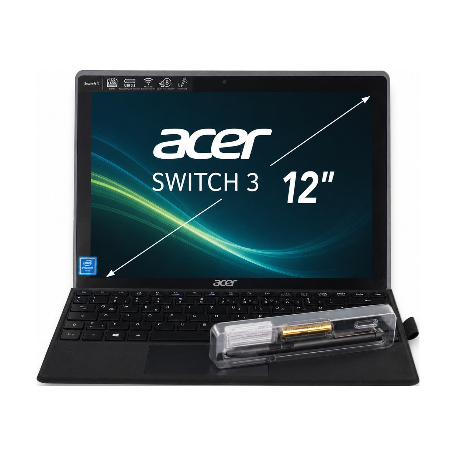 Acer Switch 3 SW312-31-N17H1 12,2" FHD Touch 4GB 64GB Pentium N4200 Pen