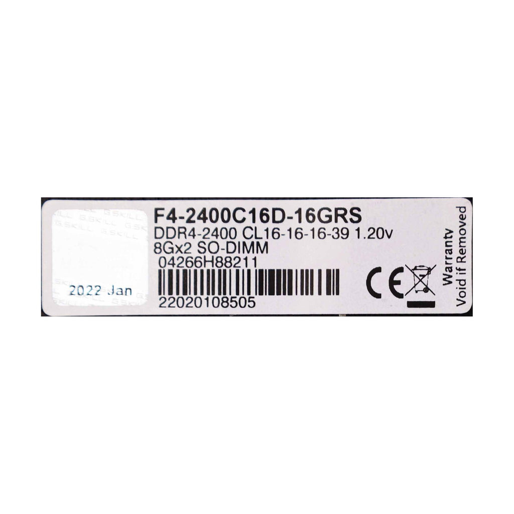 GSkill F4-2400C16D-16GRS Memory SO D4 2400 16GB C16 Rip K2 2X 8GB, 1,2V, Ripjaws