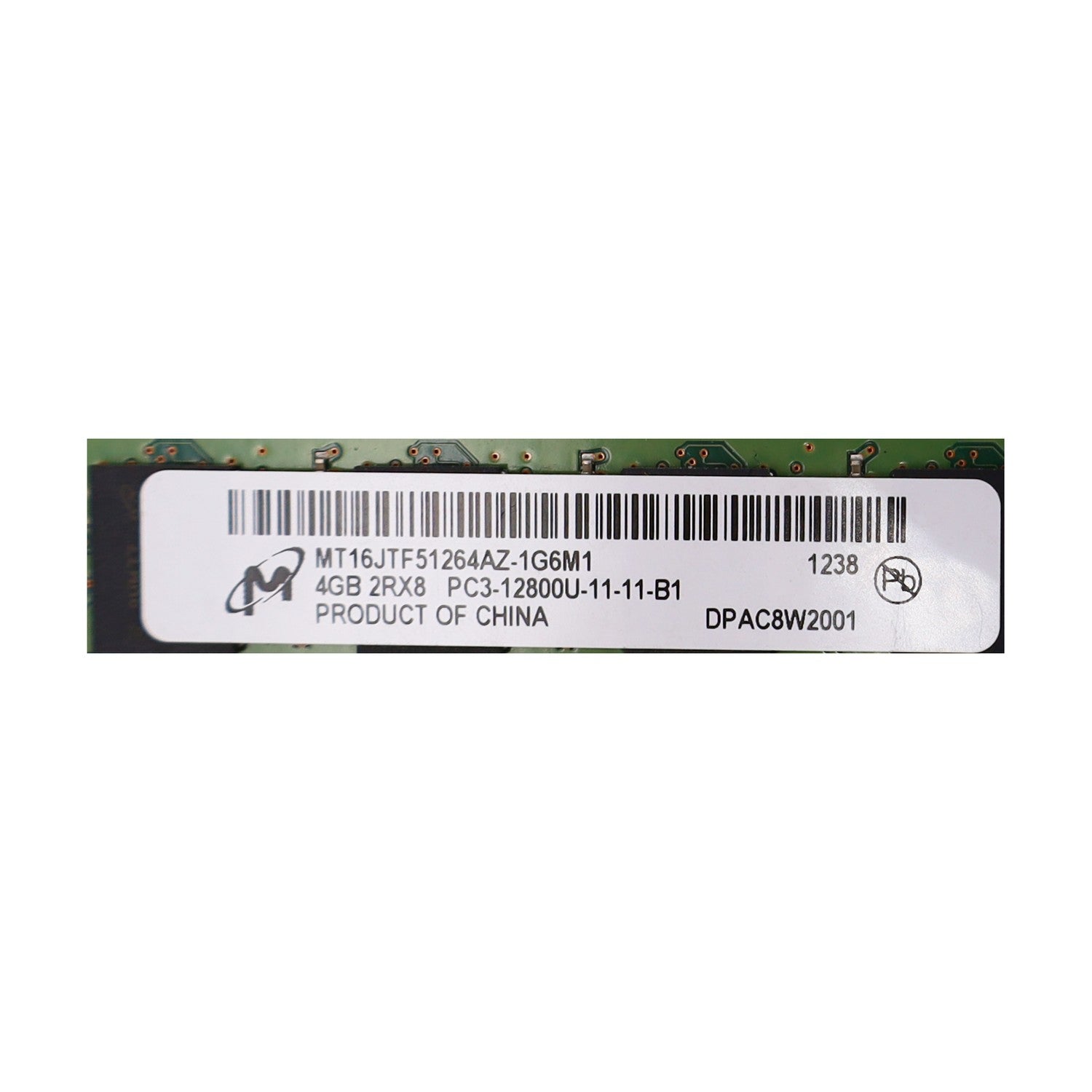 HP MT16JTF51264AZ 4GB DDR3 RAM 2Rx8 1.5 V 1G6M1 240-polig DIMM PC 11-11 3-1280