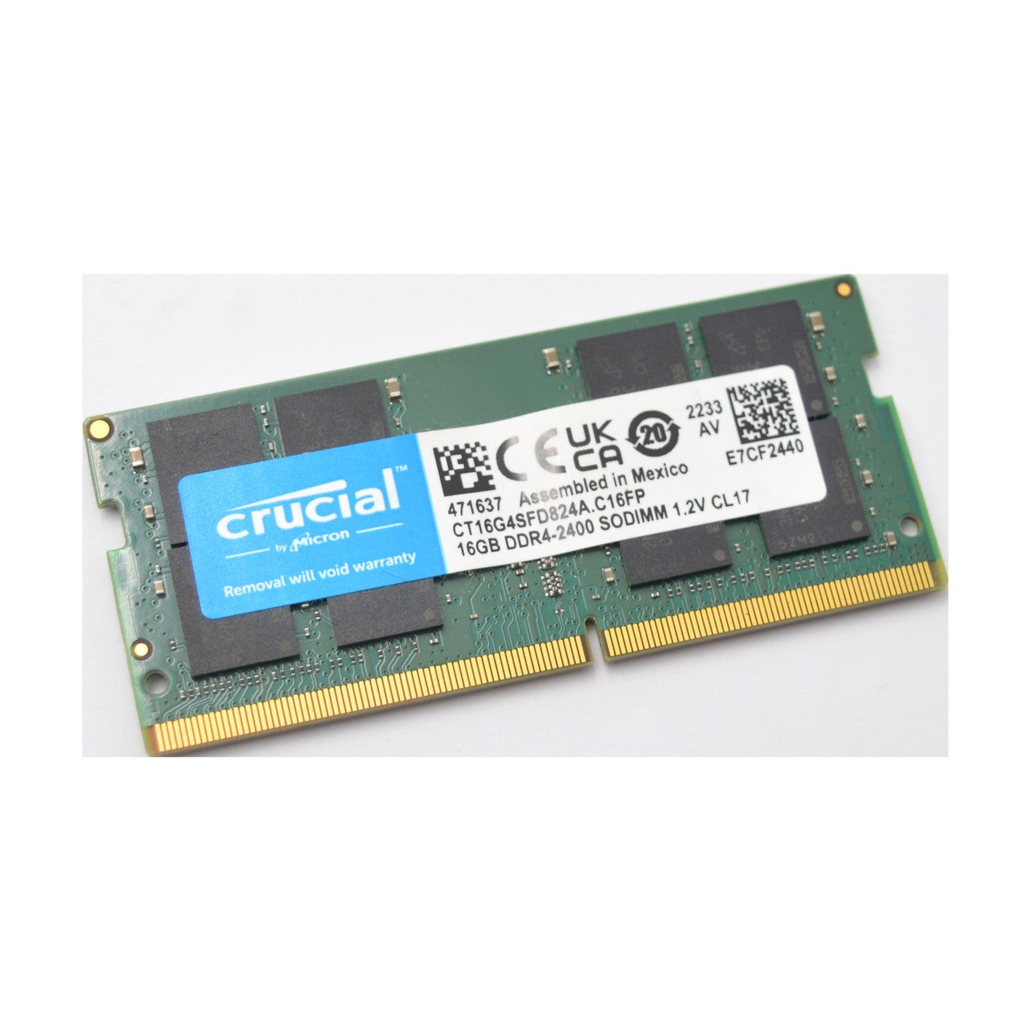 Crucial SO-DIMM 16GB, DDR4-2400, CL17-17-17, 2RX8, CT16G4SFD824A
