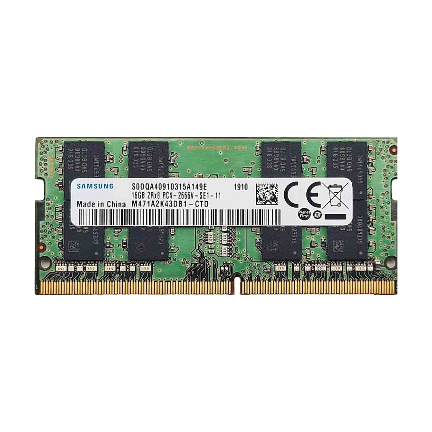 Samsung SO-DIMM 16GB DDR4 2666MHz RAM Arbeitsspeicher M471A2K43DB1-CTD