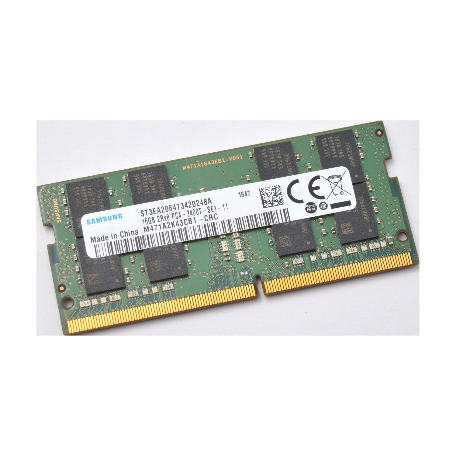 Samsung 16GB DDR4 Arbeitsspeicher SODIMM 2400MHz  260-Pin M471A2K43CB1-CRC