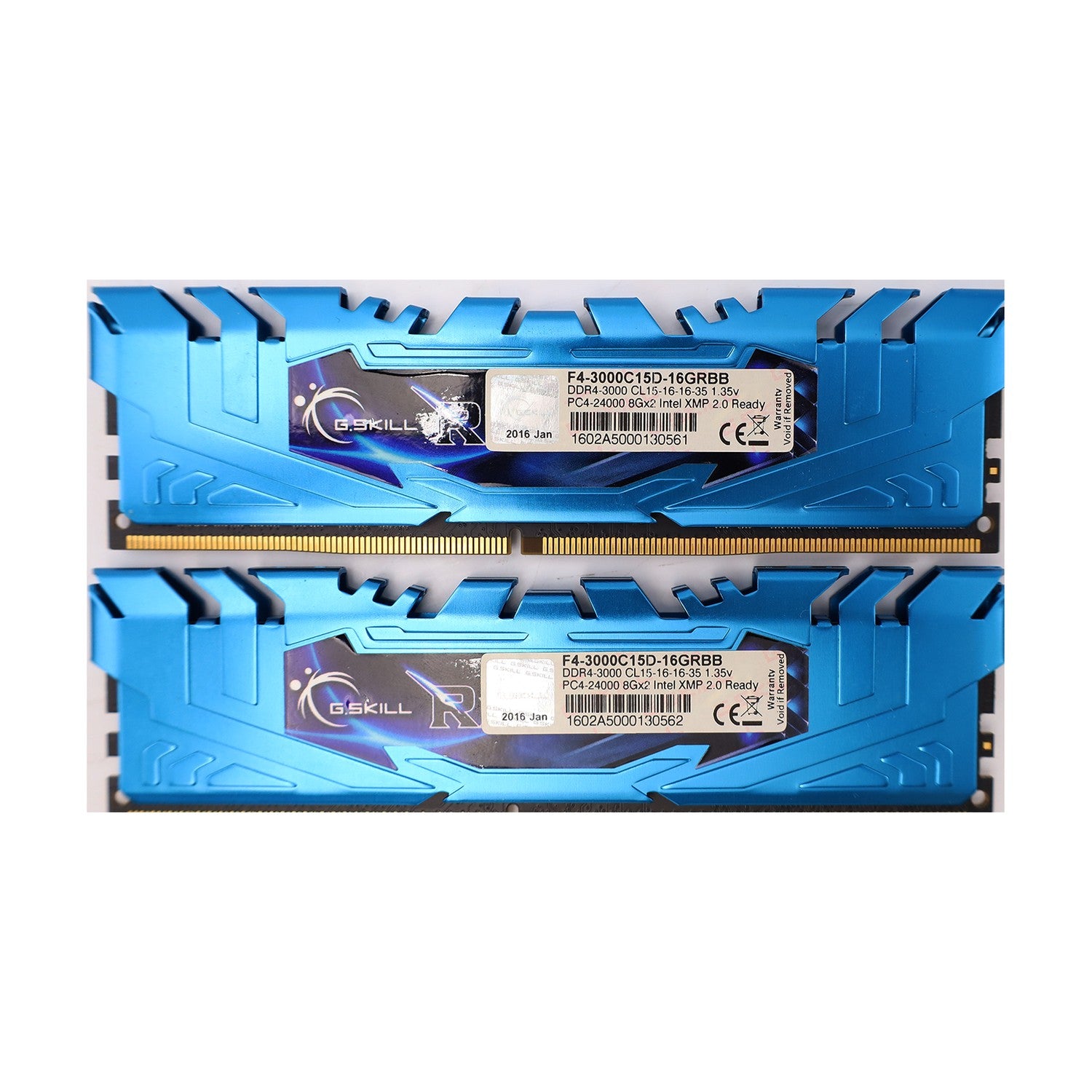 G.Skill RipJaws4 blau UDIMM 16GB RAM Kit DDR4-3000 CL15-16-16-35 Arbeitsspeicher