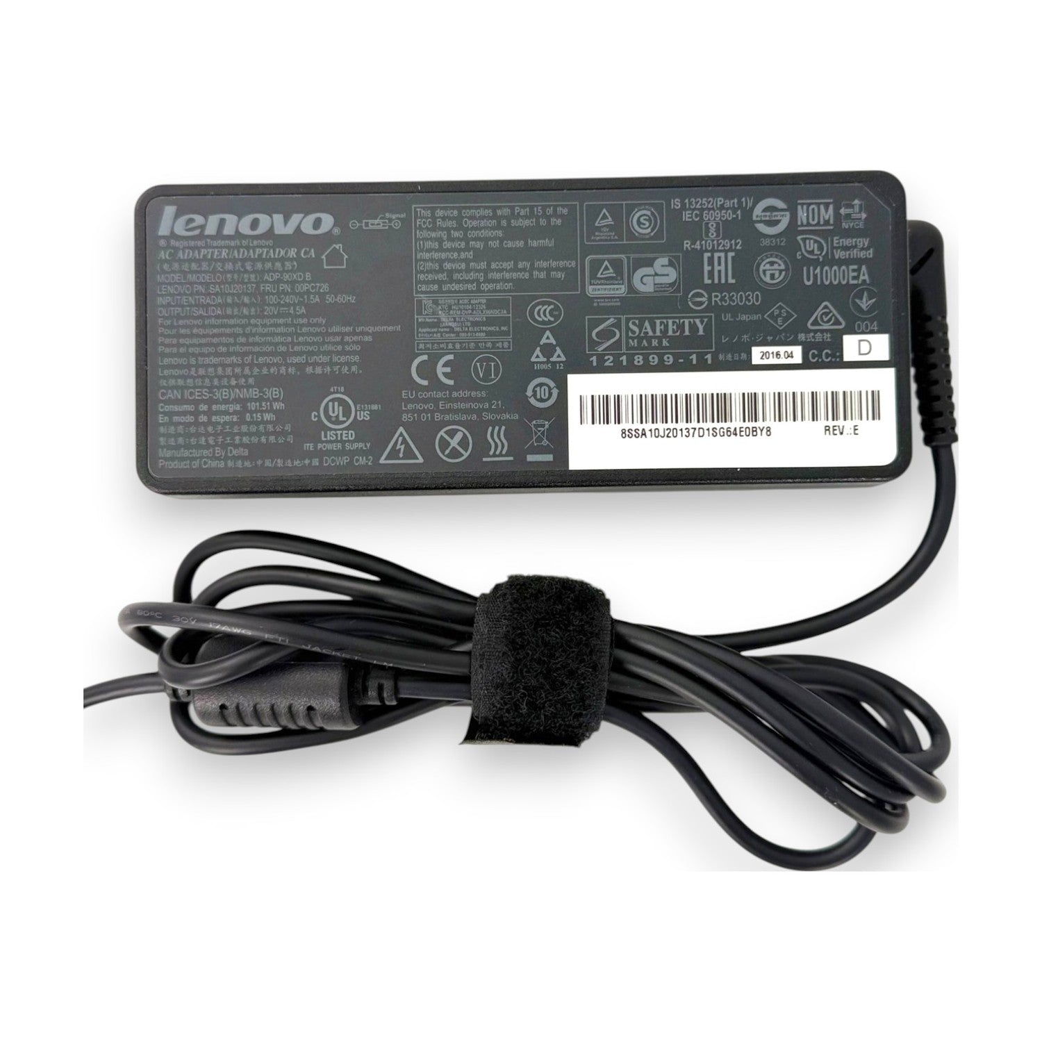 Lenovo AC Adapter 90W Notebook Netzteil Eingangsspannung: 100 – 240 PSU