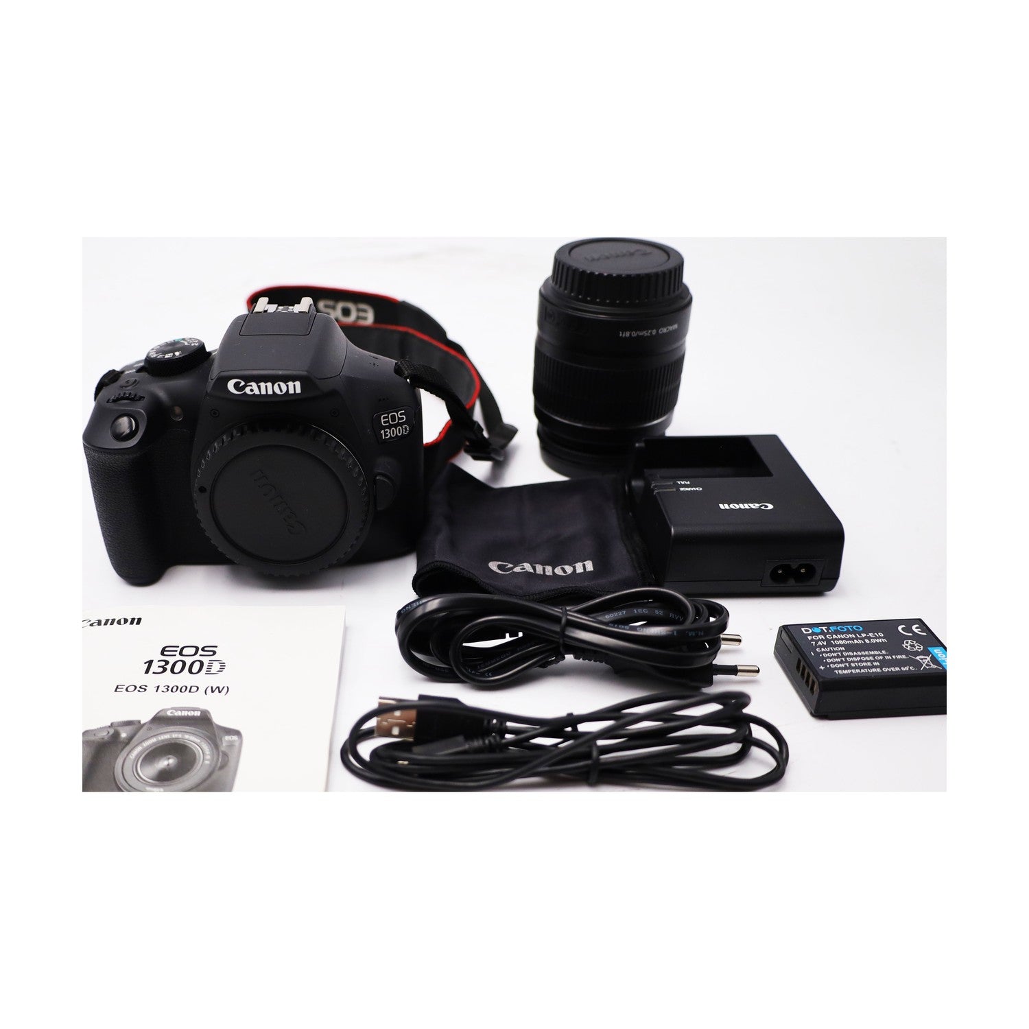 Canon EOS 1300D DSLR Kamera Kit 18-55mm IS II 18MP WLAN Full HD