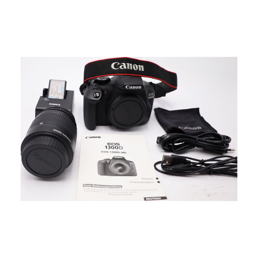 Canon EOS 1300D DSLR Kamera Kit 18-55mm IS II 18MP WLAN Full HD