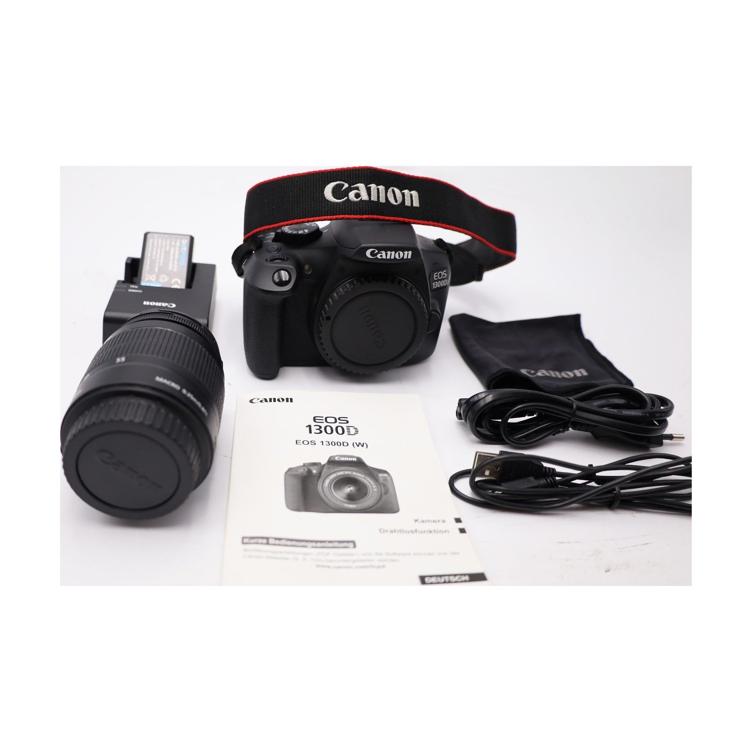 Canon EOS 1300D DSLR Kamera Kit 18-55mm IS II 18MP WLAN Full HD