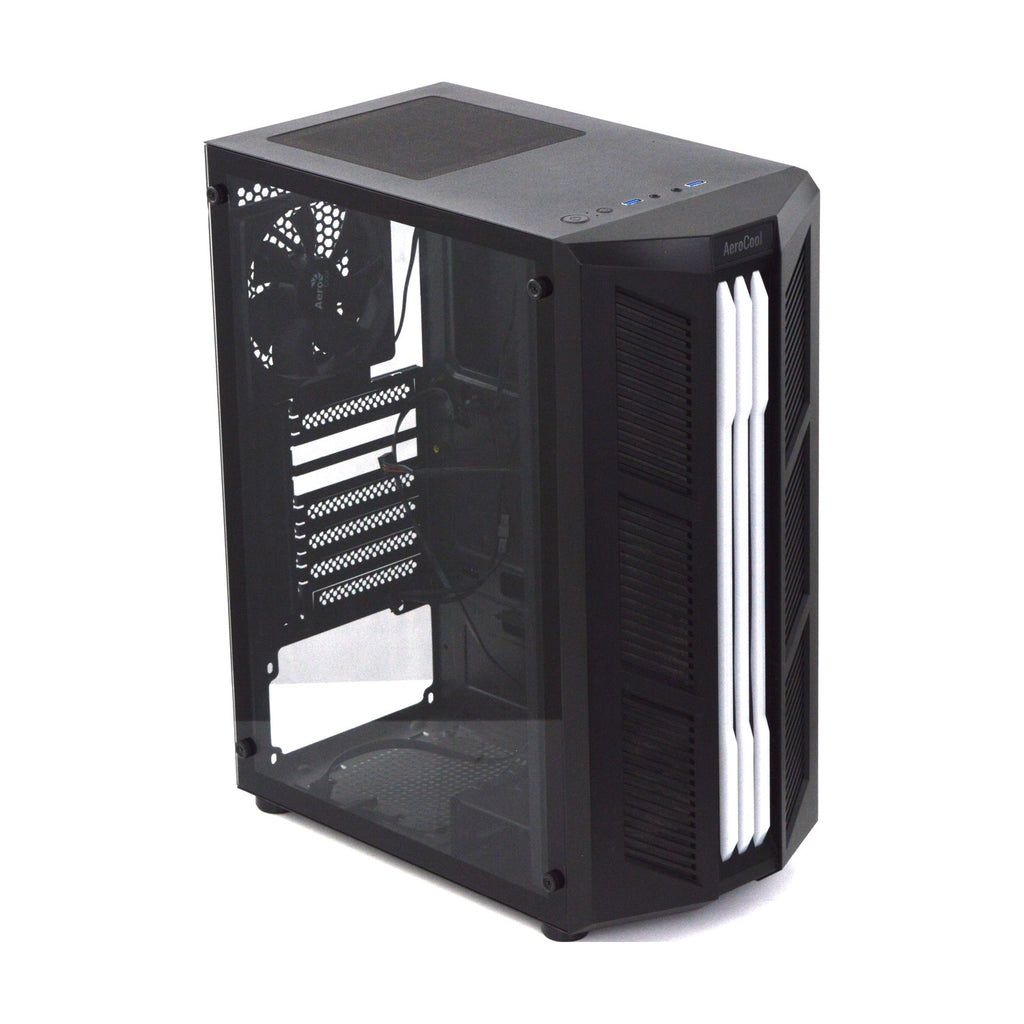 Aerocool PRIME ATX PC-Gehäuse ARGB Dreifach-Front Gehärtetes Glas Lüfter 12cm