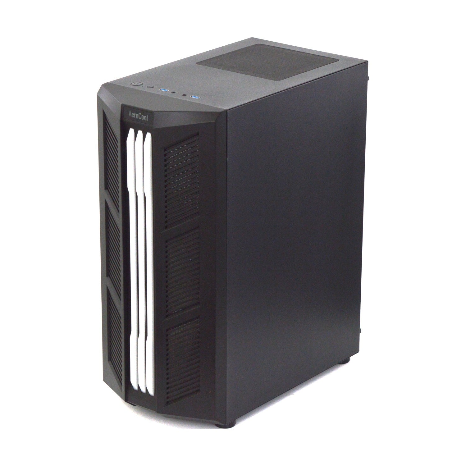 Aerocool PRIME ATX PC-Gehäuse ARGB Dreifach-Front Gehärtetes Glas Lüfter 12cm