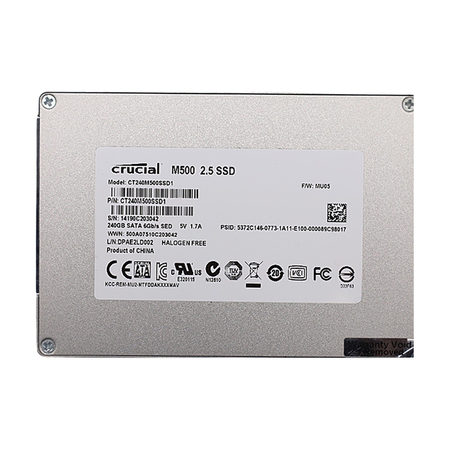 Crucial M500 interne SSD 240GB Festplatte SATA 2,5 Zoll CT240M500SSD1