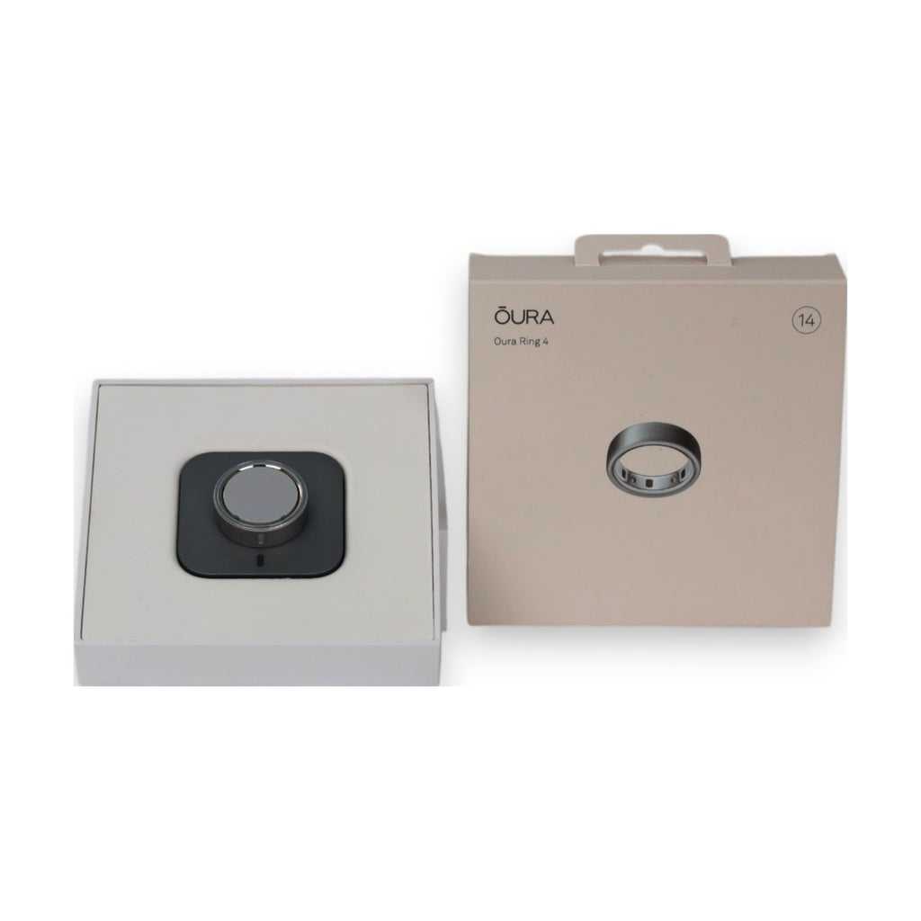 Oura Ring 4 Brushed Silver Gr. 14 Smart Ring Fitness Tracker Titan