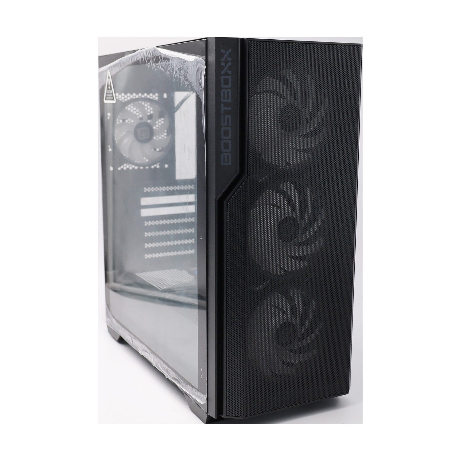 BoostBoxx Hero Airflow schwarz aRGB Beleuchtung mit Steuerung Glas Seitenteil
