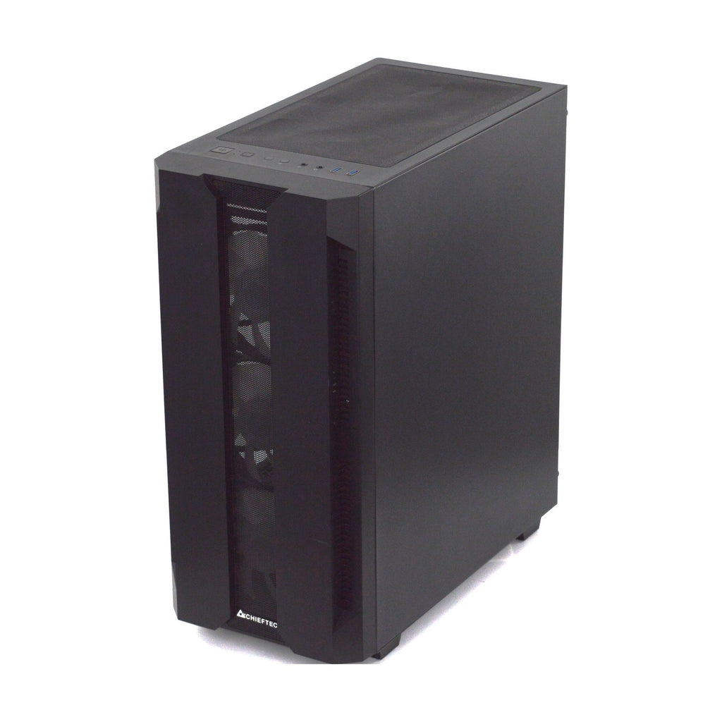 Chieftec GS-01B-OP ATX Midi Tower PC Gehäuse RGB Glasfenster Mesh Schwarz