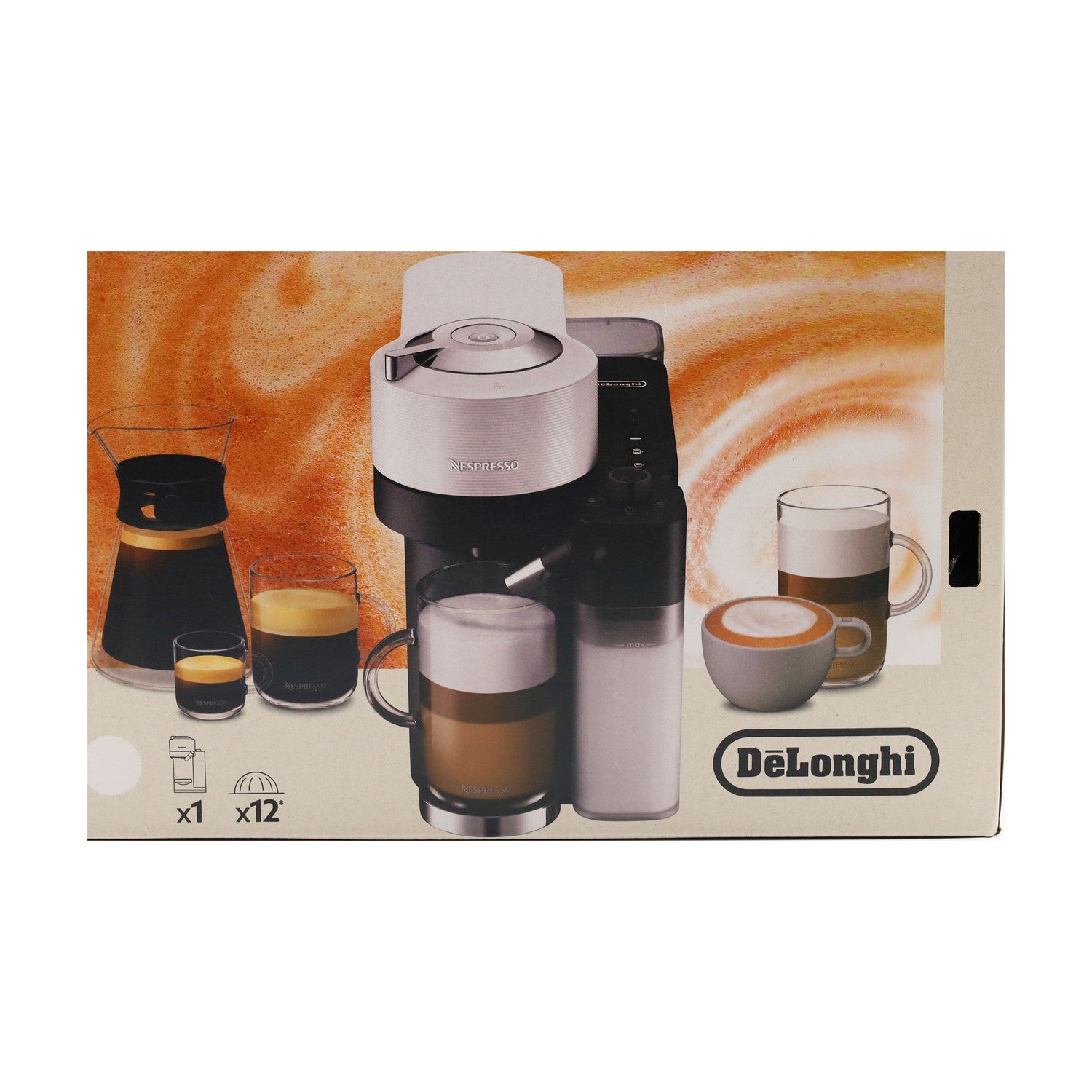 De'Longhi Nespresso Vertuo Lattissima ENV300.W, Kaffeekapselmaschine mit Automat