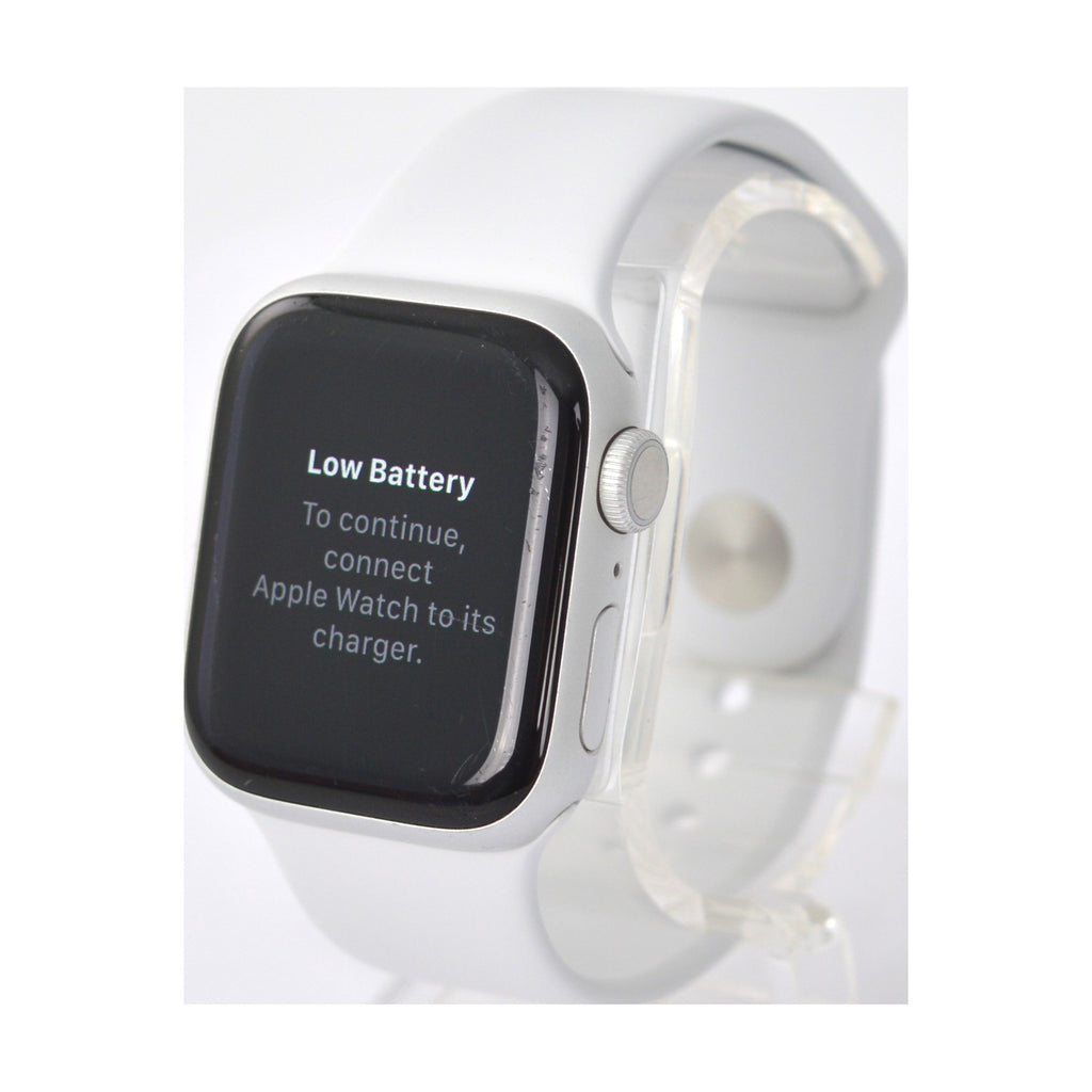 Apple Watch Series 8 GPS 41mm Aluminium silber mit Sportarmband weiß