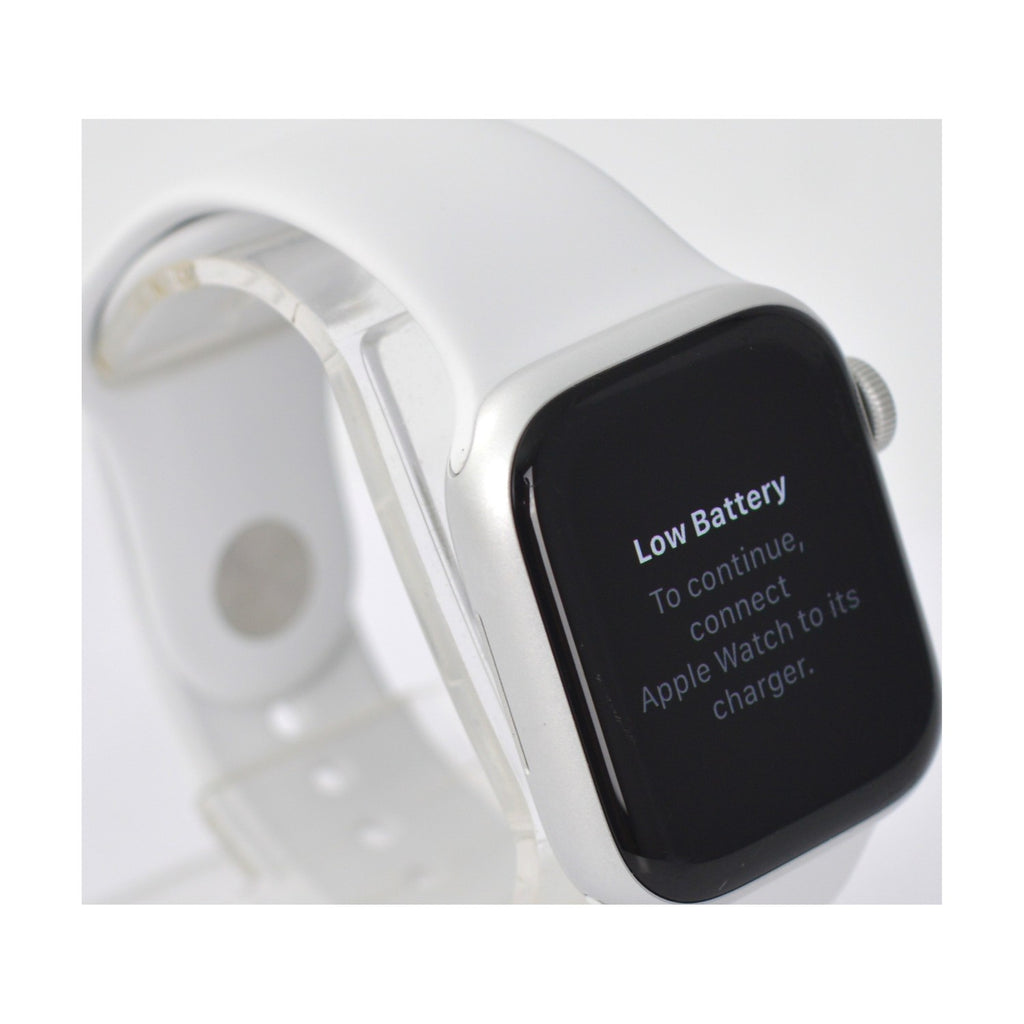 Apple Watch Series 8 GPS 41mm Aluminium silber mit Sportarmband weiß