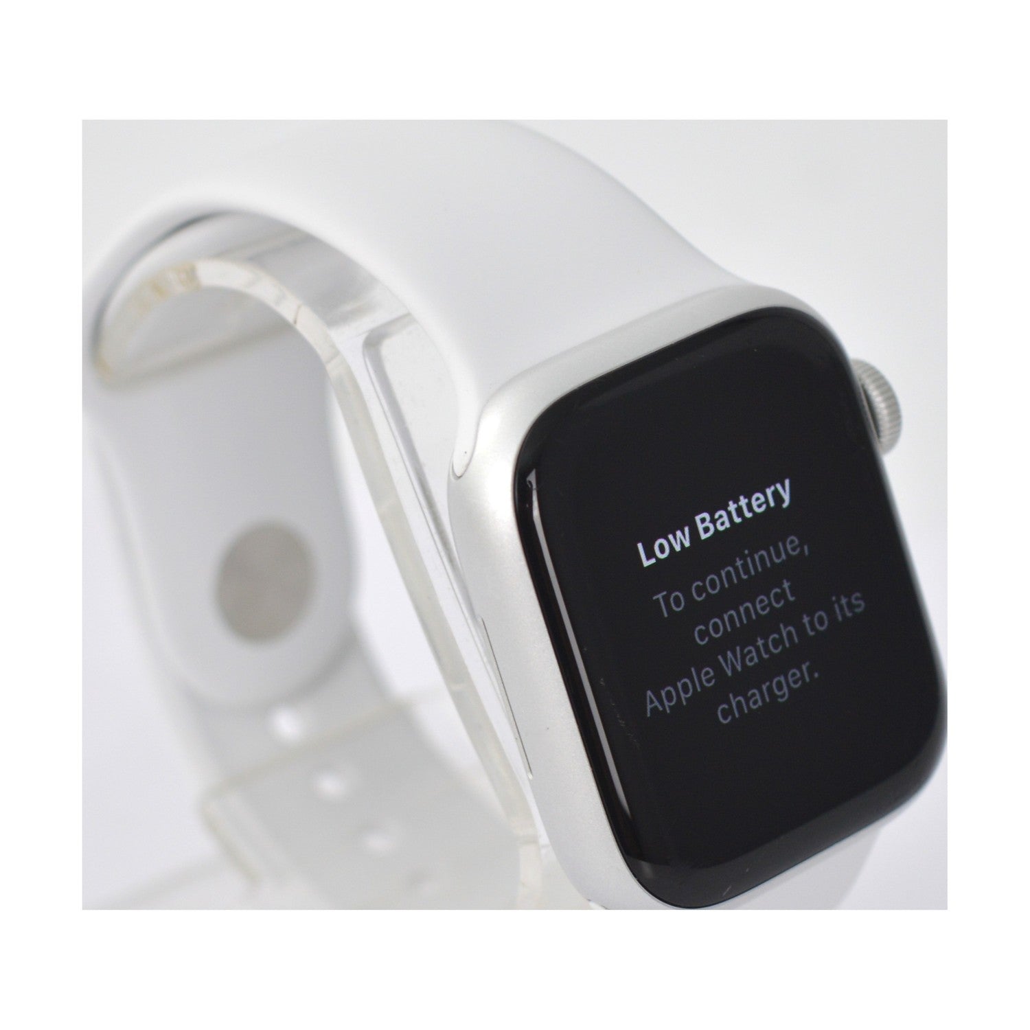 Apple Watch Series 8 GPS 41mm Aluminium silber mit Sportarmband weiß