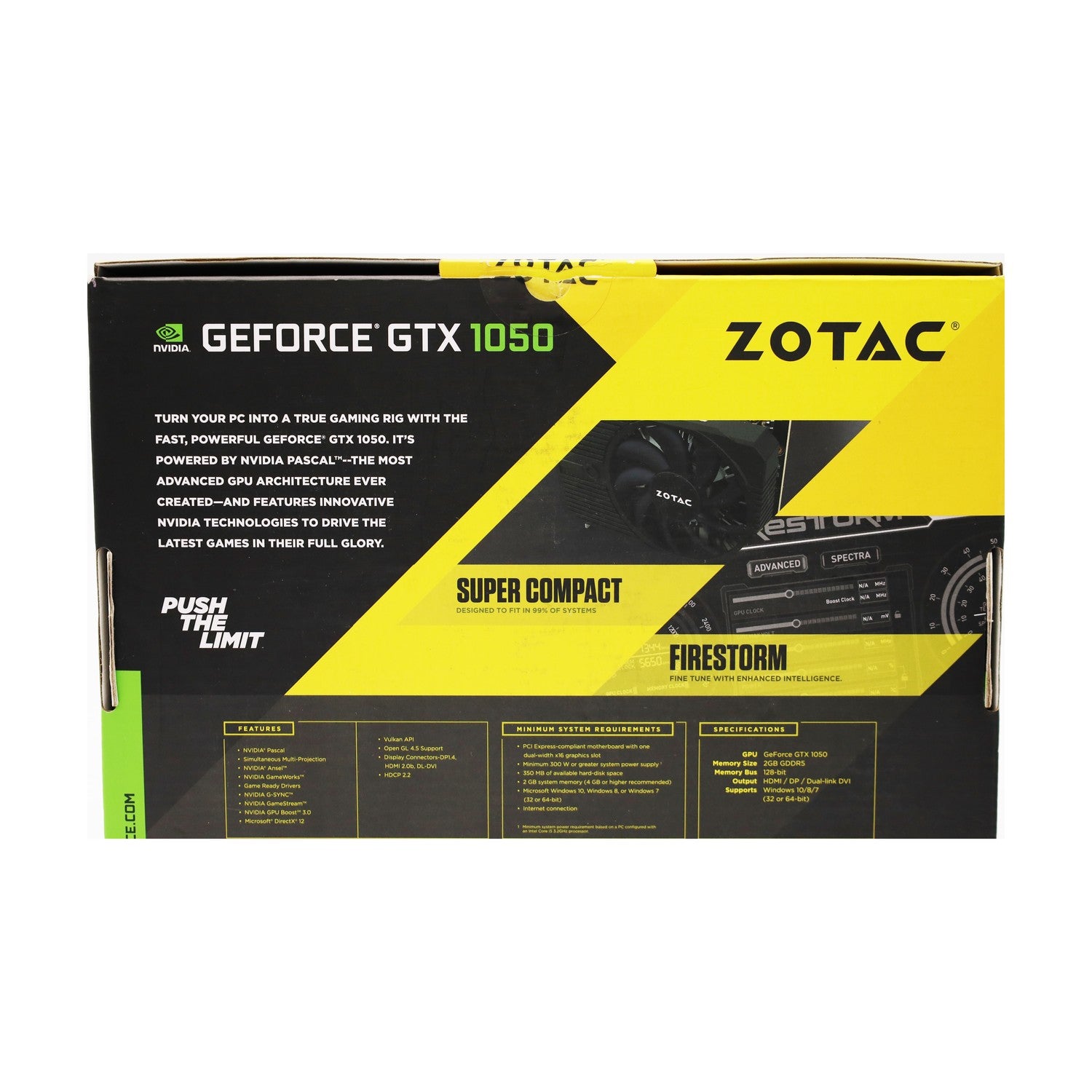 Zotac GeForce GTX 1050 Mini 2GB Grafikkarte GDDR5 DVI HDMI DP