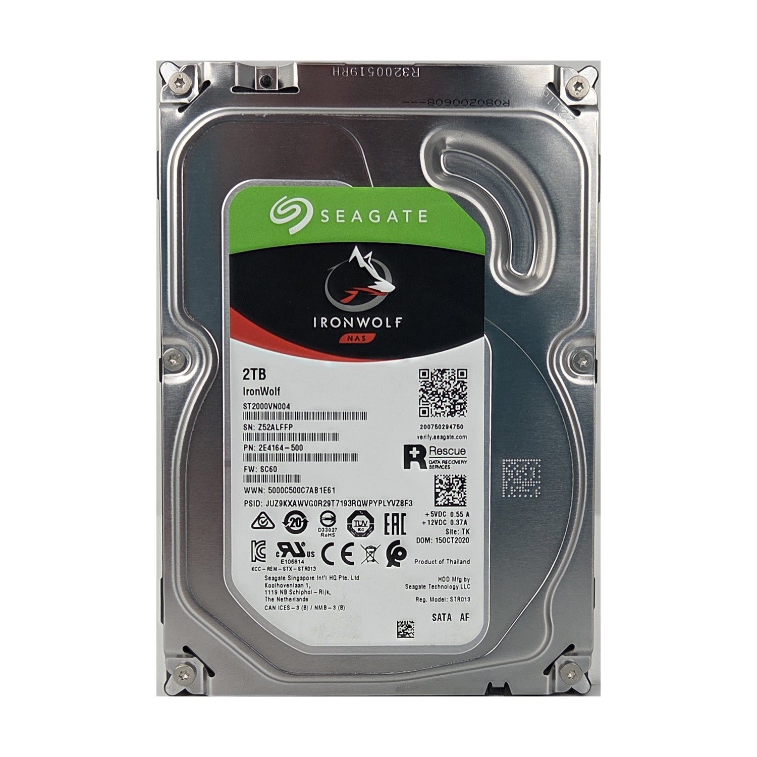 Seagate IronWolf 2TB interne Festplatte 3,5" 64MB Cache 5900RPM SATA III ST2000VN004