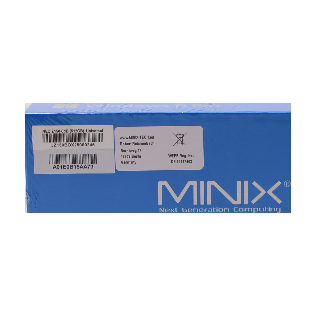 MINIX Z150-0dB Mini-PC mit Intel N150 3.60 GHz Prozessor 16GB RAM 512GB SSD