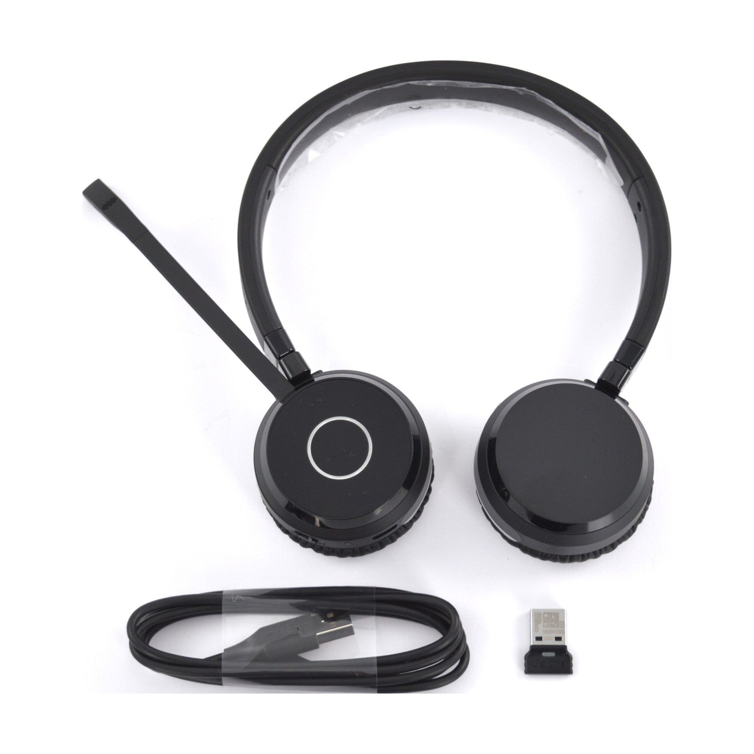 Jabra Evolve 65 TE USB-A Stereo MS 16h Akkulaufzeit USB-A-Adapter schwarz