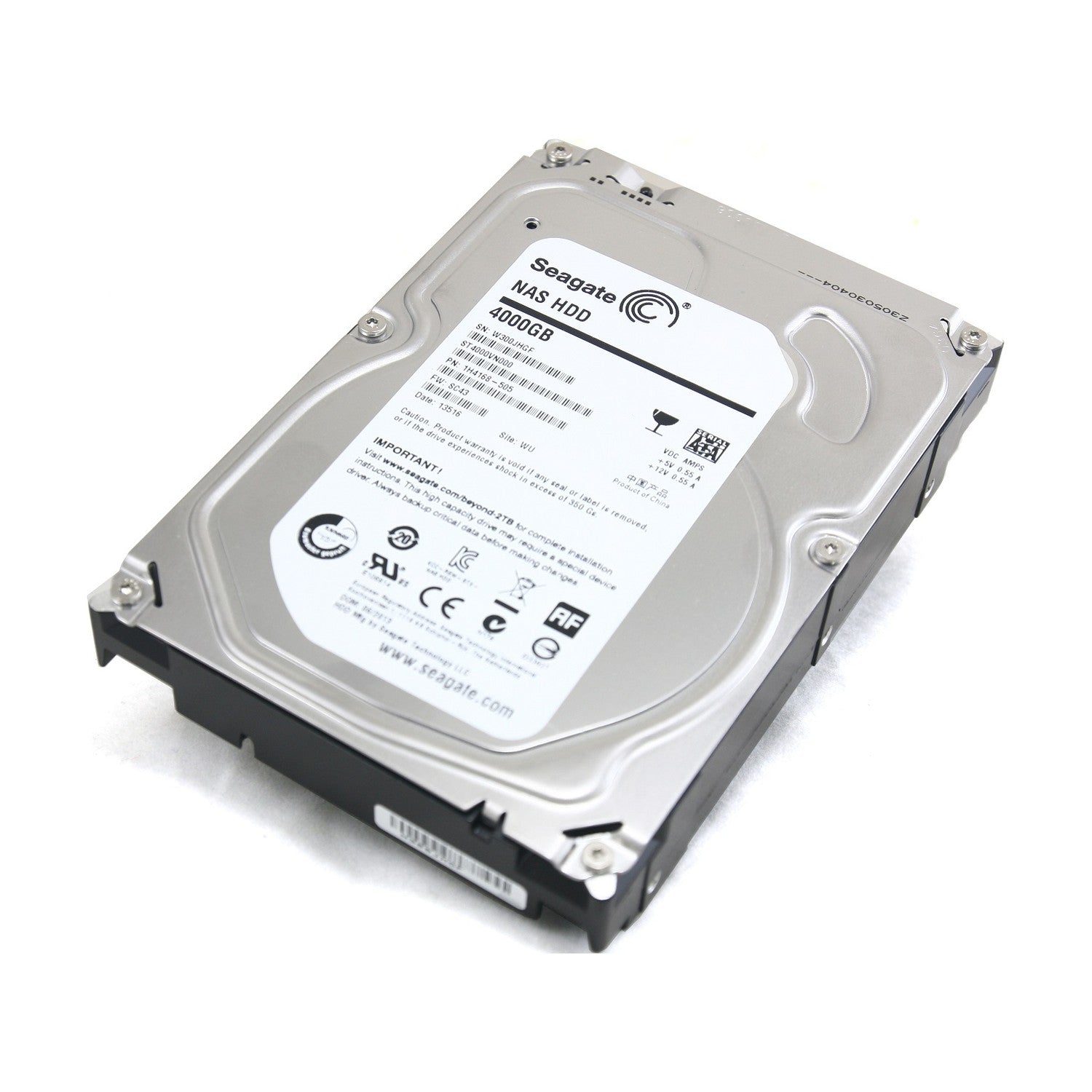Seagate Festplatte 4000GB 3,5" int. Festplatte HDD 5900rpm SATA3 NAS ST4000VN000