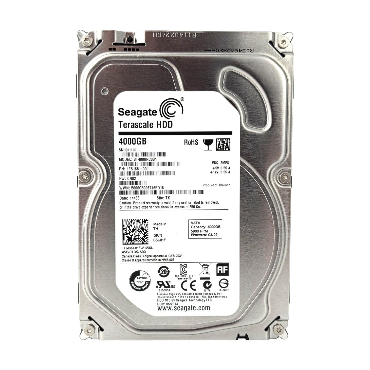Seagate Terascale 4TB HDD, 24/7, 512e / 3.5" / SATA 6Gb/s, ST4000NC001