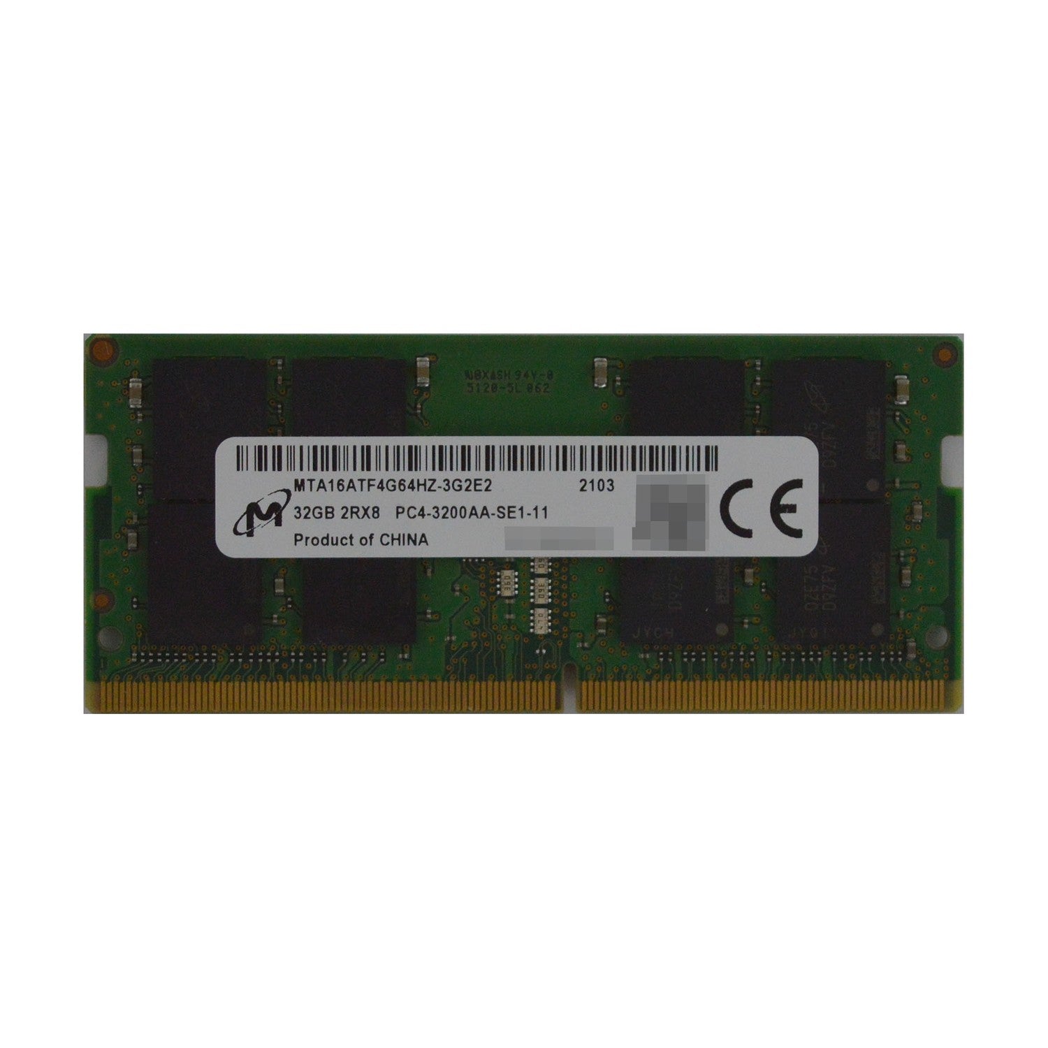 Micron Arbeitsspeicher RAM 32GB DDR4 SO-DIMM 3200MHz 260Pin MTA16ATF4G64HZ