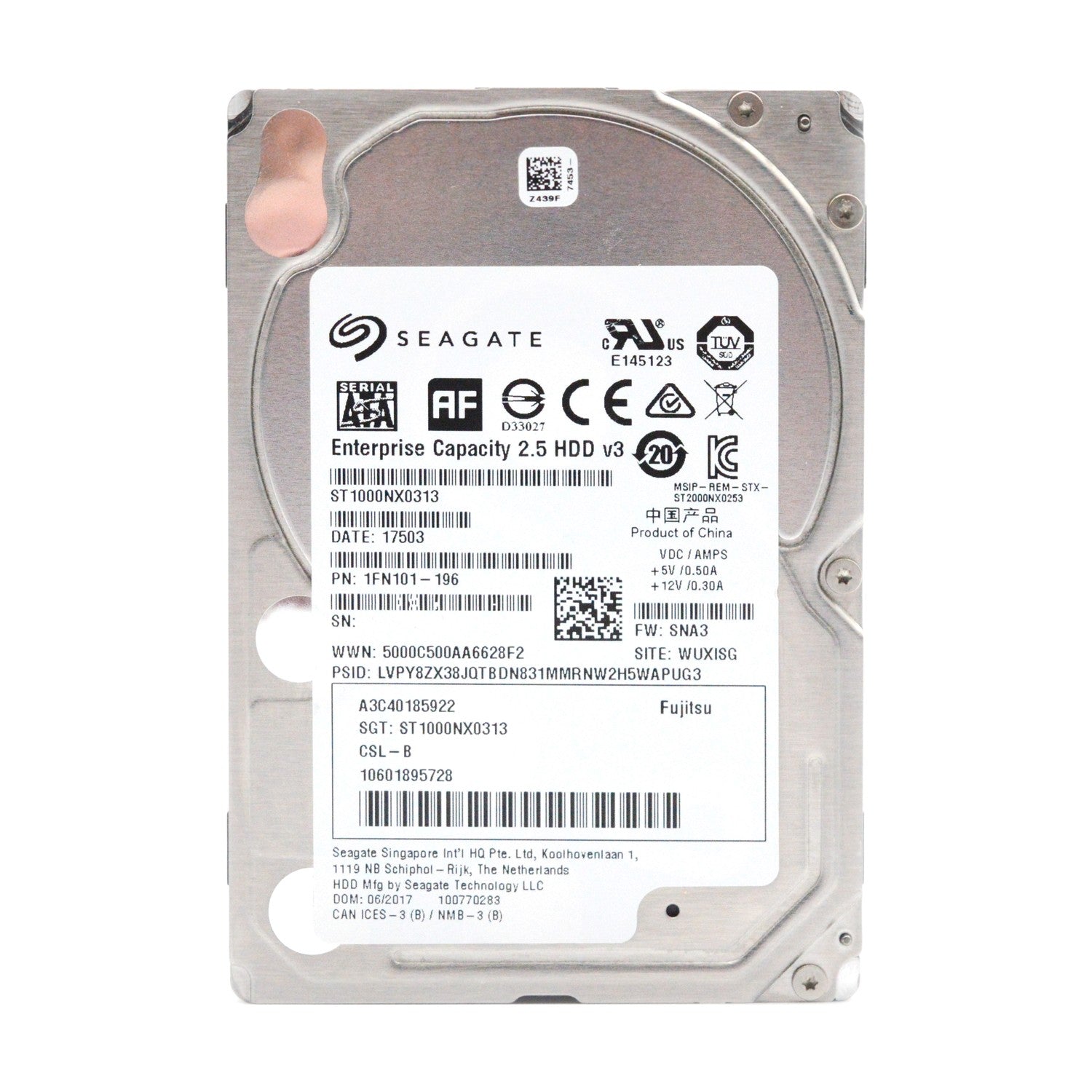 Seagate Enterprise 2,5" 1TB 7200rpm 128MB Cache SATA III 512em 24x7 ST1000NX0313